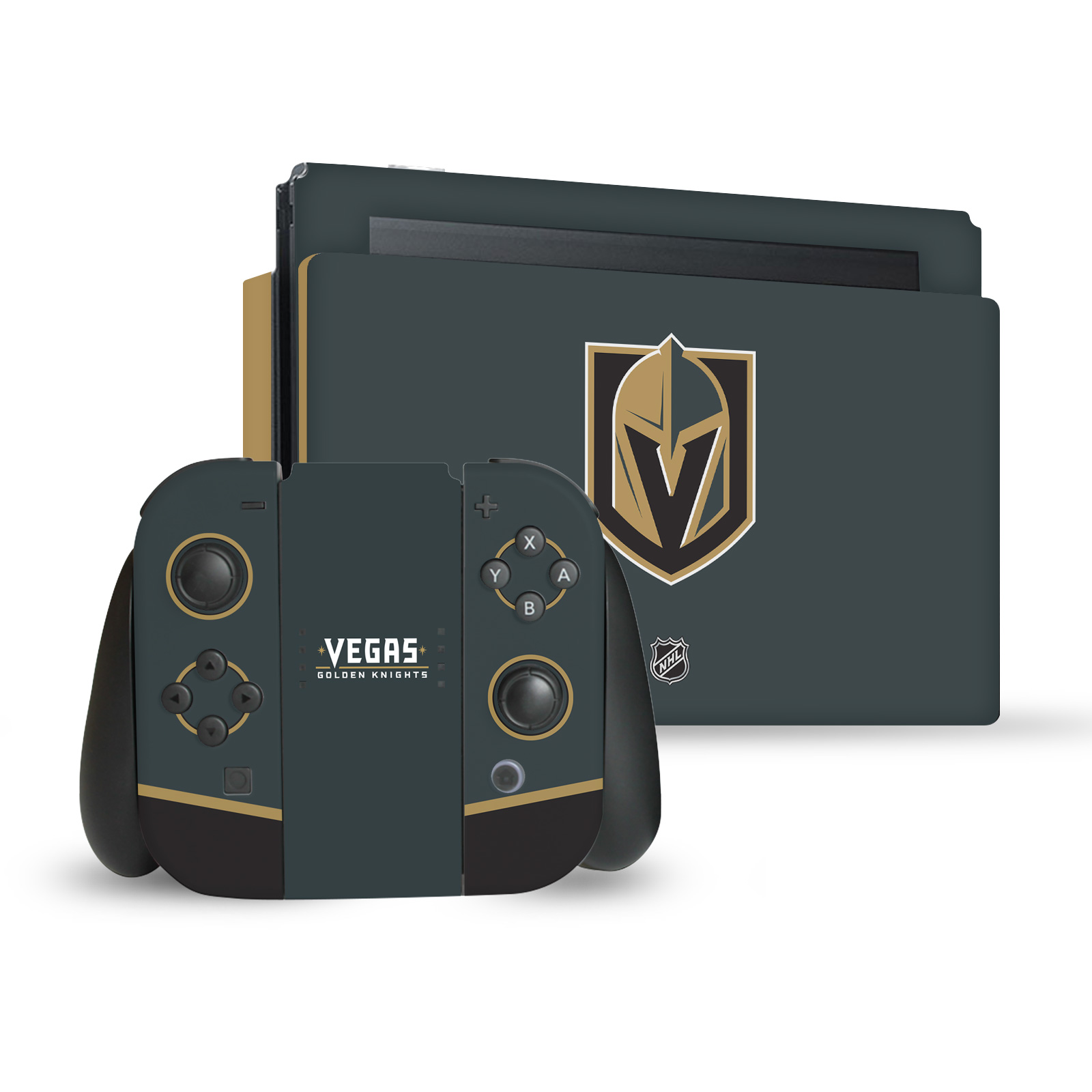 OFFICIAL NHL VEGAS GOLDEN KNIGHTS VINYL SKIN DECAL FOR NINTENDO SWITCH BUNDLE