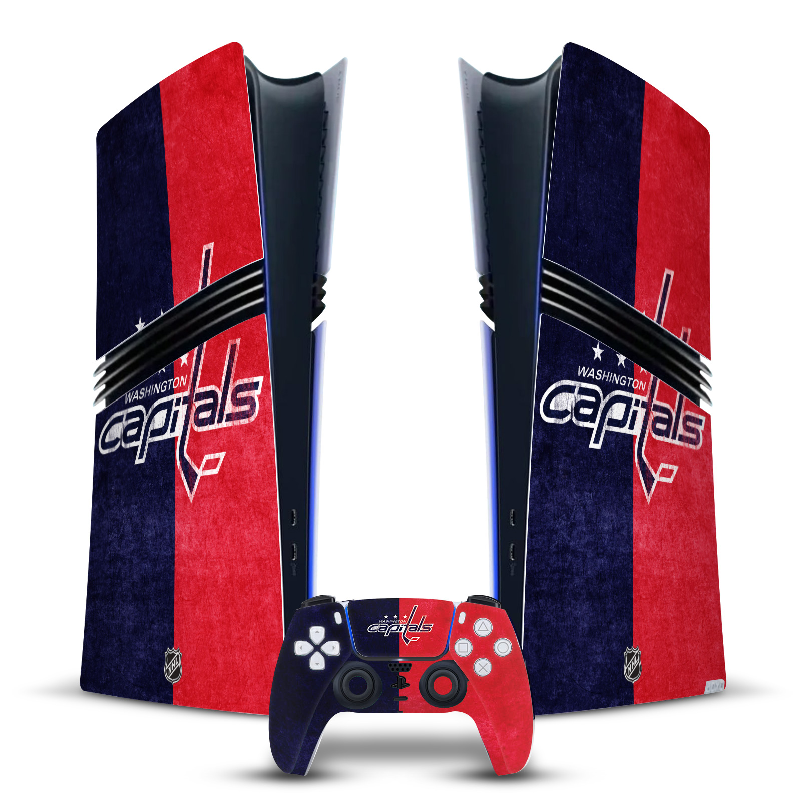 NHL WASHINGTON CAPITALS VINYL SKIN FOR SONY PS5 PRO DIGITAL EDITION BUNDLE