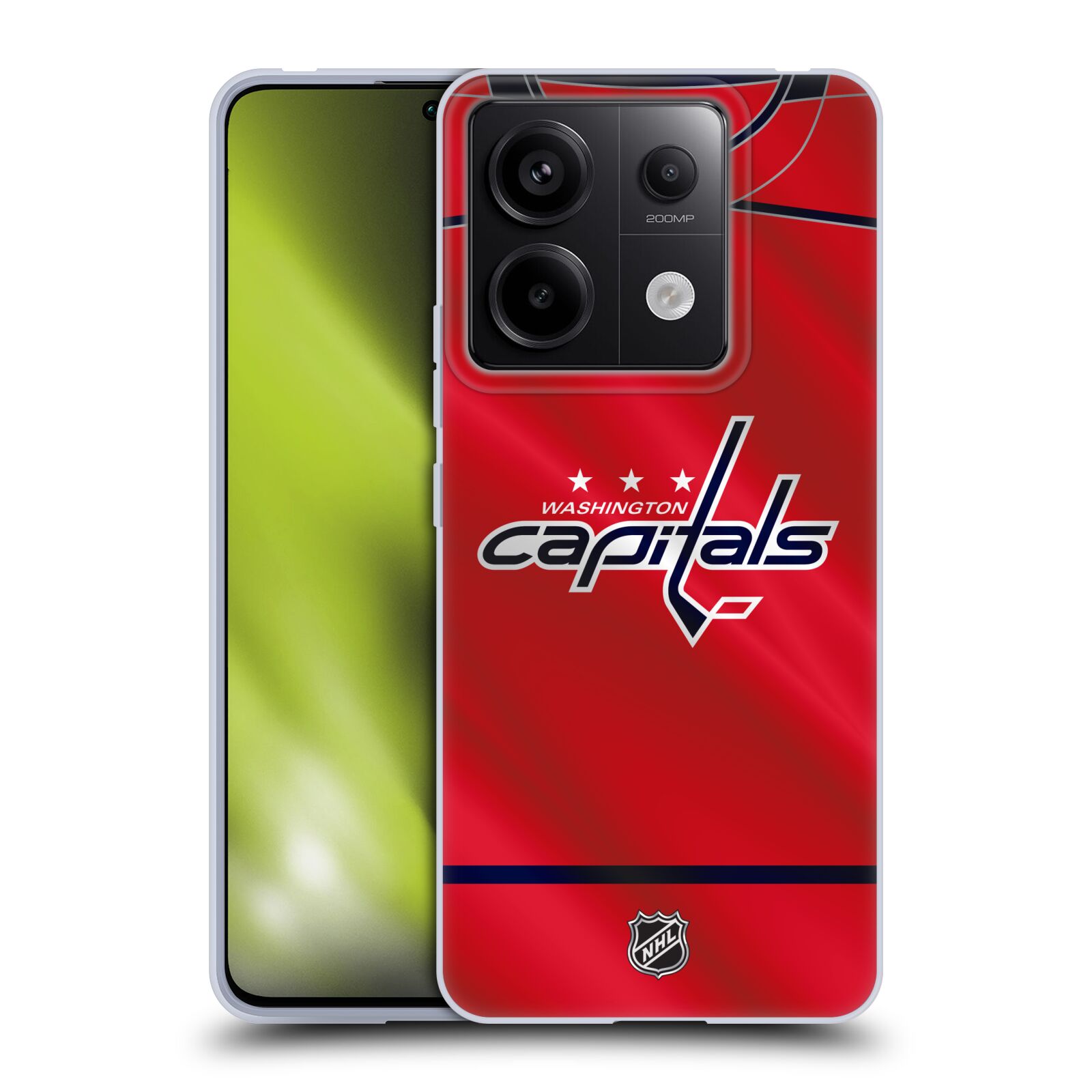 Silikonové pouzdro na mobil Xiaomi Redmi Note 13 Pro 5G / Poco X6 5G - NHL - Dres Washington Capitals (Silikonový kryt, obal, pouzdro na mobilní telefon Xiaomi Redmi Note 13 Pro 5G / Poco X6 5G s licencovaným motivem NHL - Dres Washington Capitals)