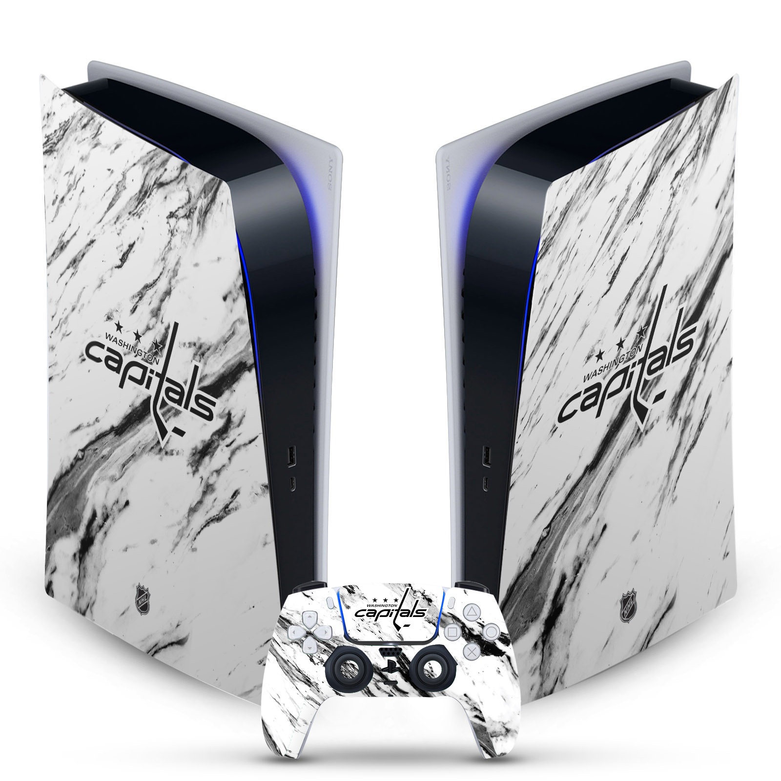 OFFICIAL NHL WASHINGTON CAPITALS VINYL SKIN FOR SONY PS5 DIGITAL EDITION BUNDLE