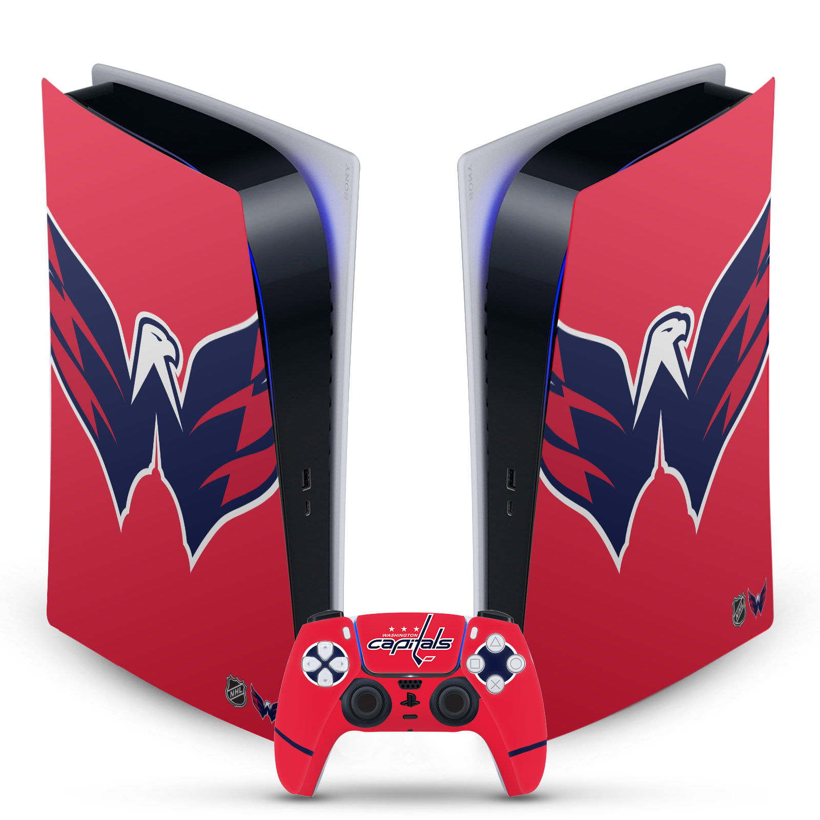 OFFICIAL NHL WASHINGTON CAPITALS VINYL SKIN FOR SONY PS5 DIGITAL EDITION BUNDLE