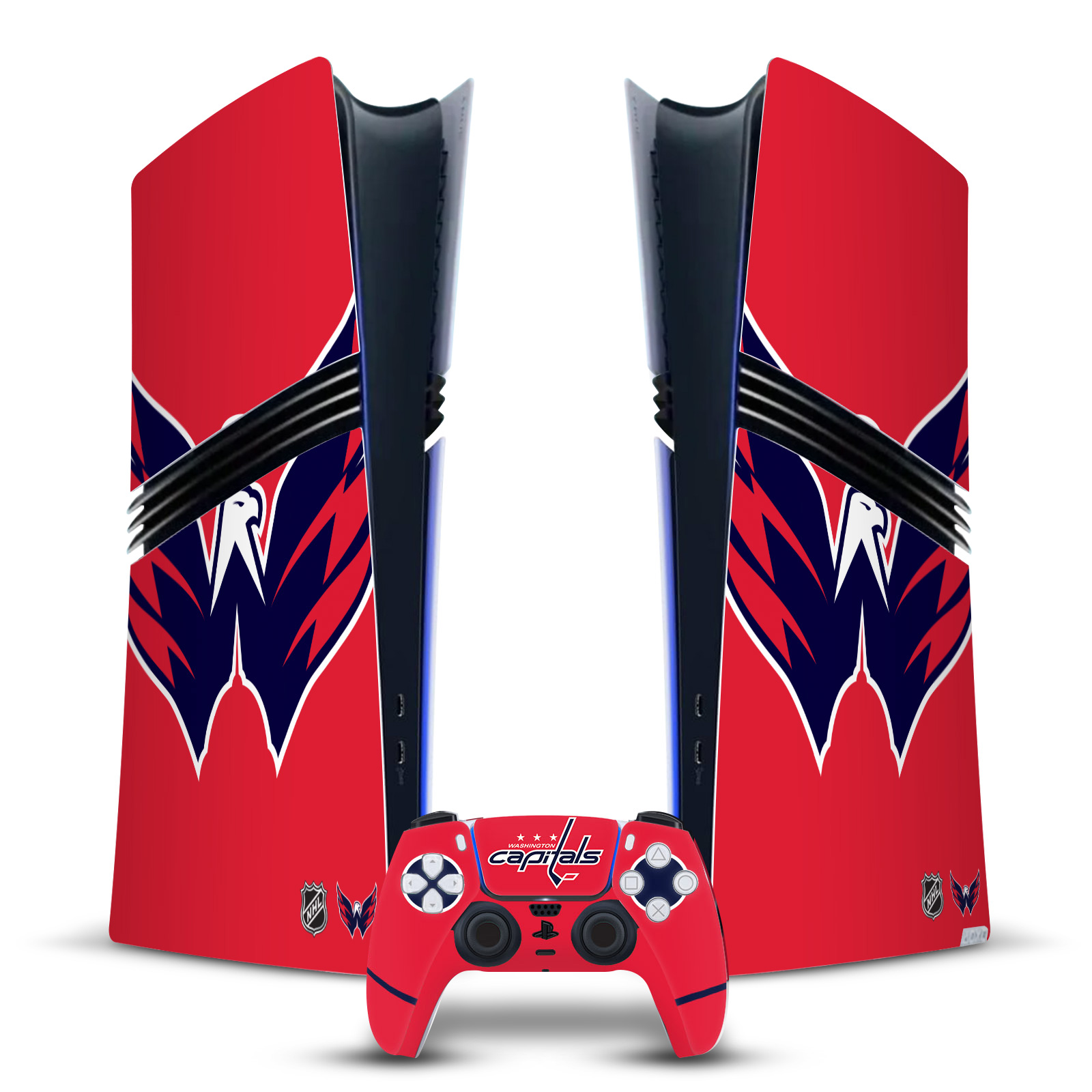 NHL WASHINGTON CAPITALS VINYL SKIN FOR SONY PS5 PRO DIGITAL EDITION BUNDLE