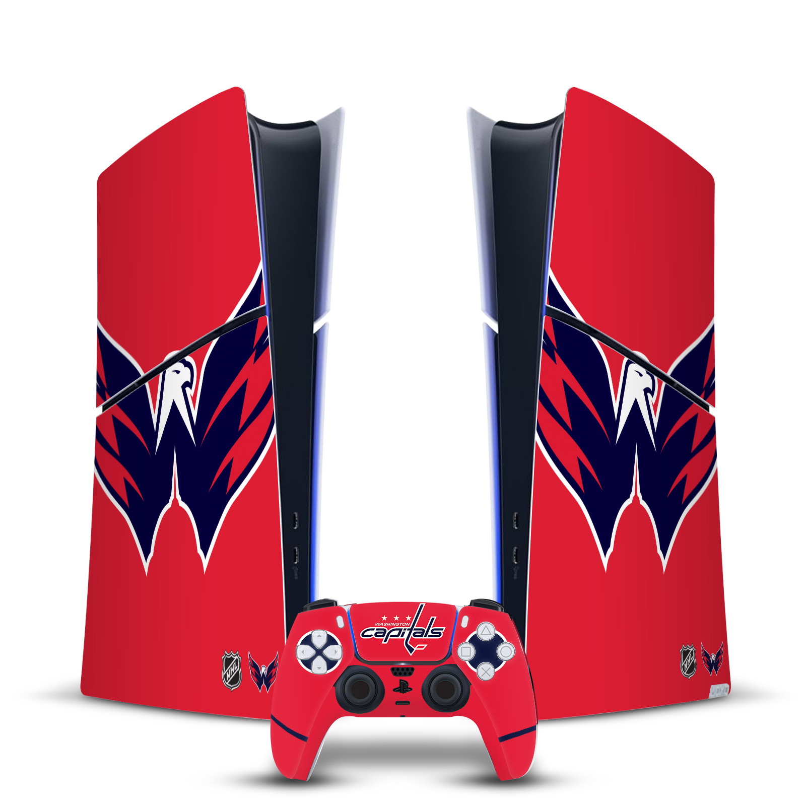 NHL WASHINGTON CAPITALS VINYL SKIN FOR PS5 SLIM DIGITAL CONSOLE & CONTROLLER