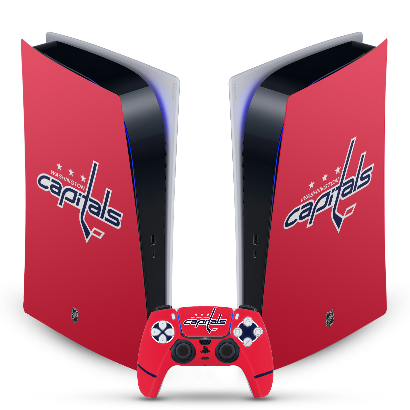 OFFICIAL NHL WASHINGTON CAPITALS VINYL SKIN FOR SONY PS5 DIGITAL EDITION BUNDLE