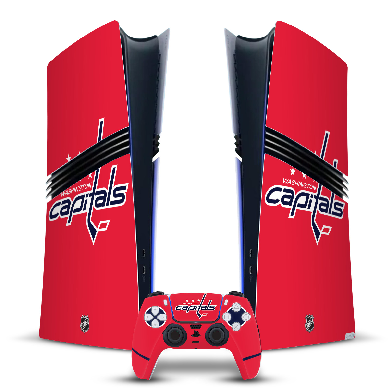 NHL WASHINGTON CAPITALS VINYL SKIN FOR SONY PS5 PRO DIGITAL EDITION BUNDLE