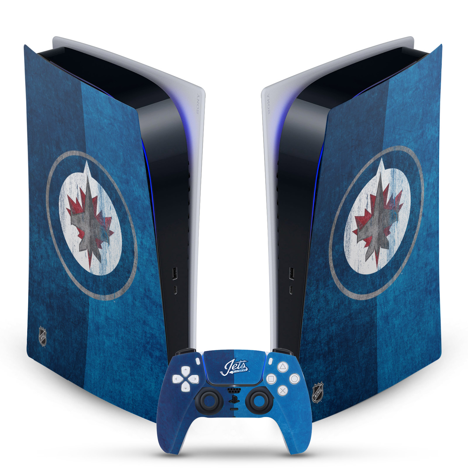 OFFICIAL NHL WINNIPEG JETS VINYL SKIN DECAL FOR SONY PS5 DIGITAL EDITION BUNDLE