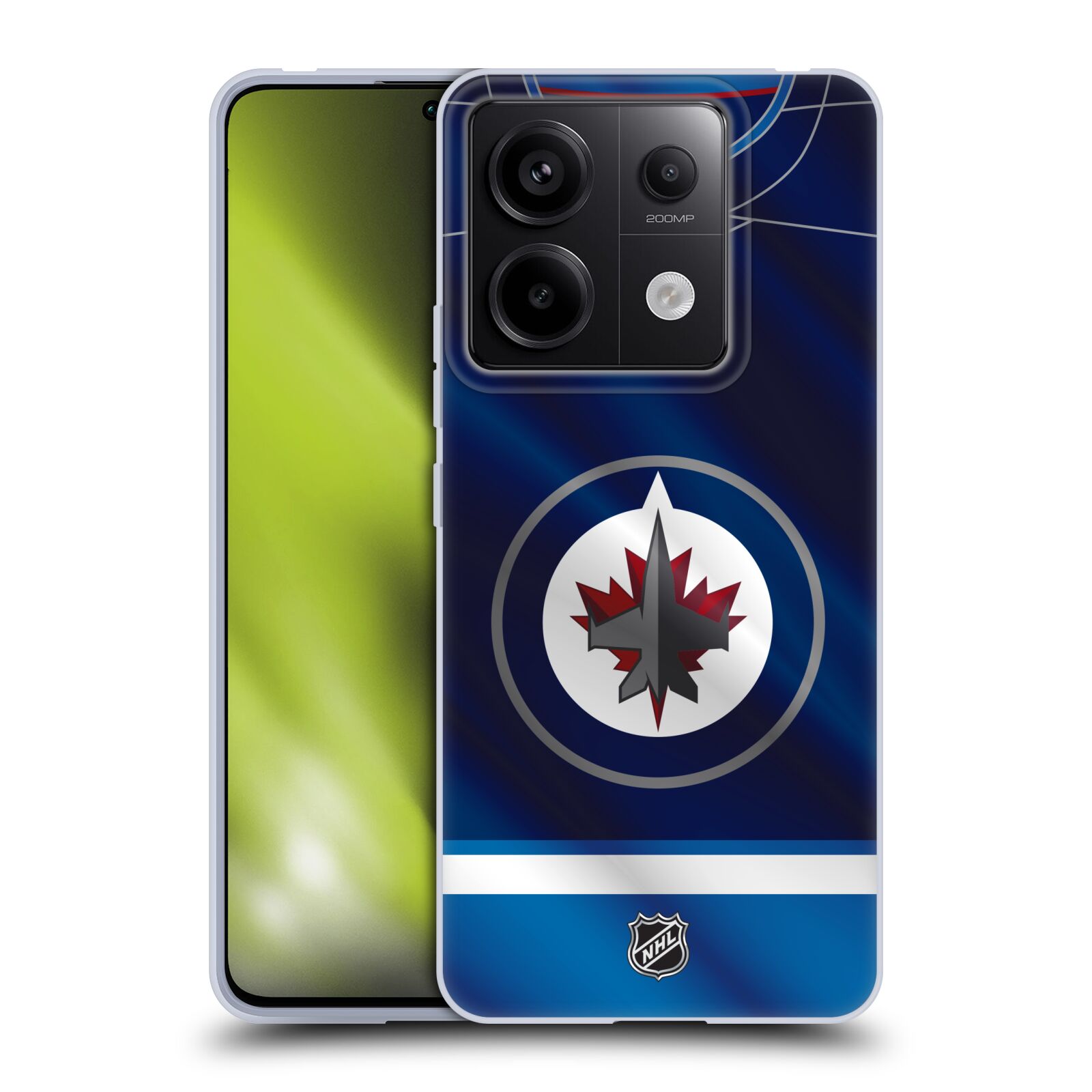 Silikonové pouzdro na mobil Xiaomi Redmi Note 13 Pro 5G / Poco X6 5G - NHL - Dres Winnipeg Jets (Silikonový kryt, obal, pouzdro na mobilní telefon Xiaomi Redmi Note 13 Pro 5G / Poco X6 5G s licencovaným motivem NHL - Dres Winnipeg Jets)