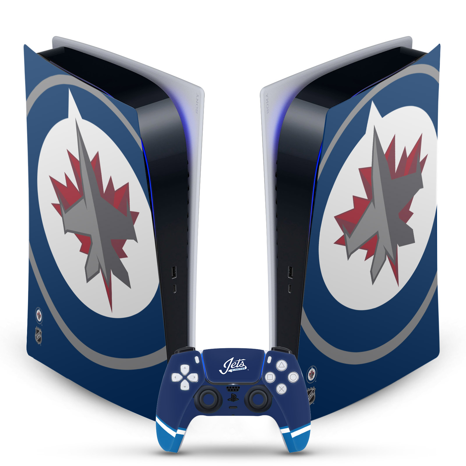 OFFICIAL NHL WINNIPEG JETS VINYL SKIN DECAL FOR SONY PS5 DIGITAL EDITION BUNDLE