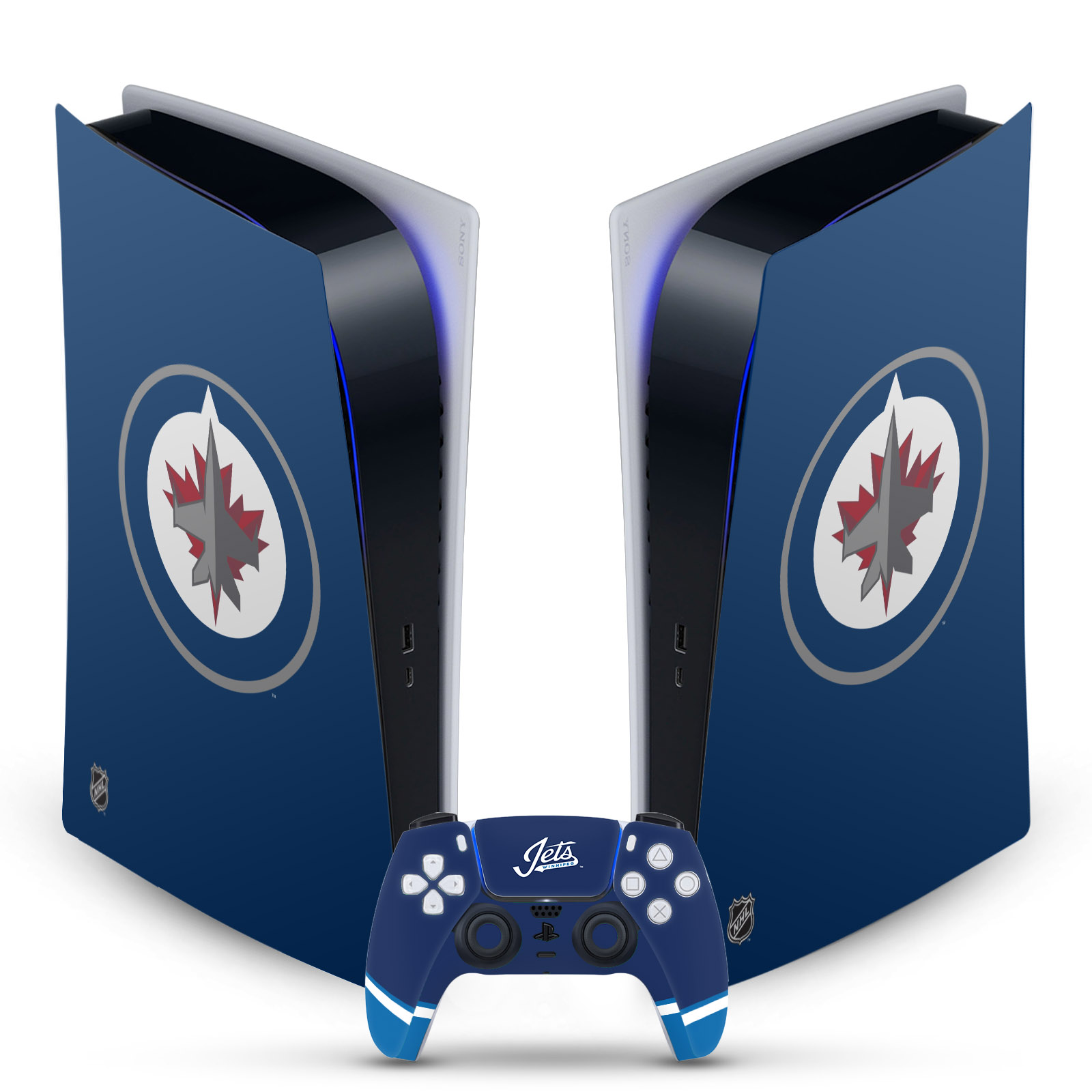 OFFICIAL NHL WINNIPEG JETS VINYL SKIN DECAL FOR SONY PS5 DIGITAL EDITION BUNDLE