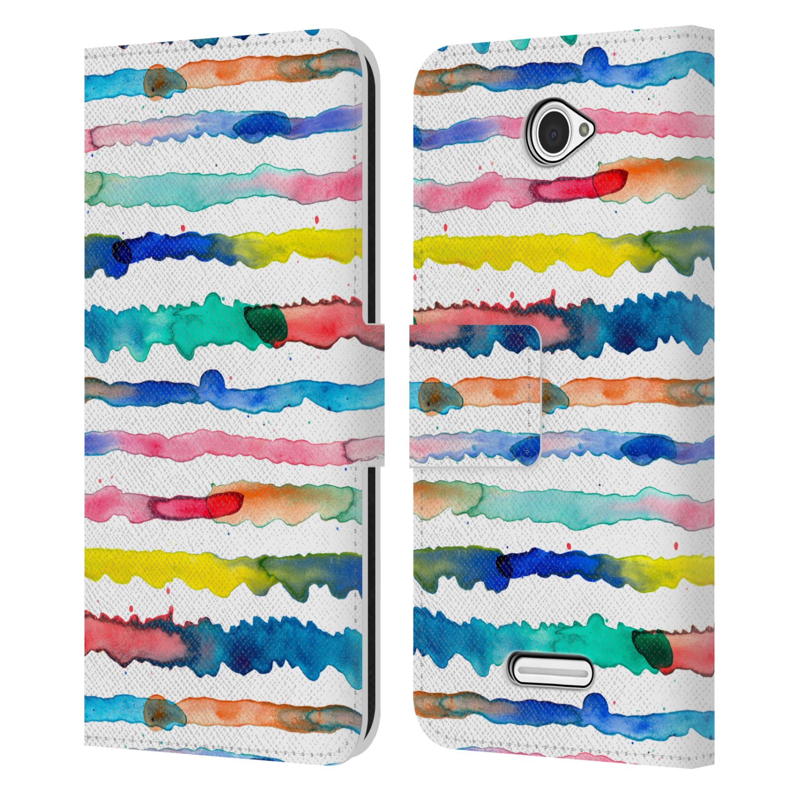 OFFICIAL NINOLA ABSTRACT LINES LEATHER BOOK WALLET CASE COVER FOR SONY PHONES 2 - Imagen 10 de 13