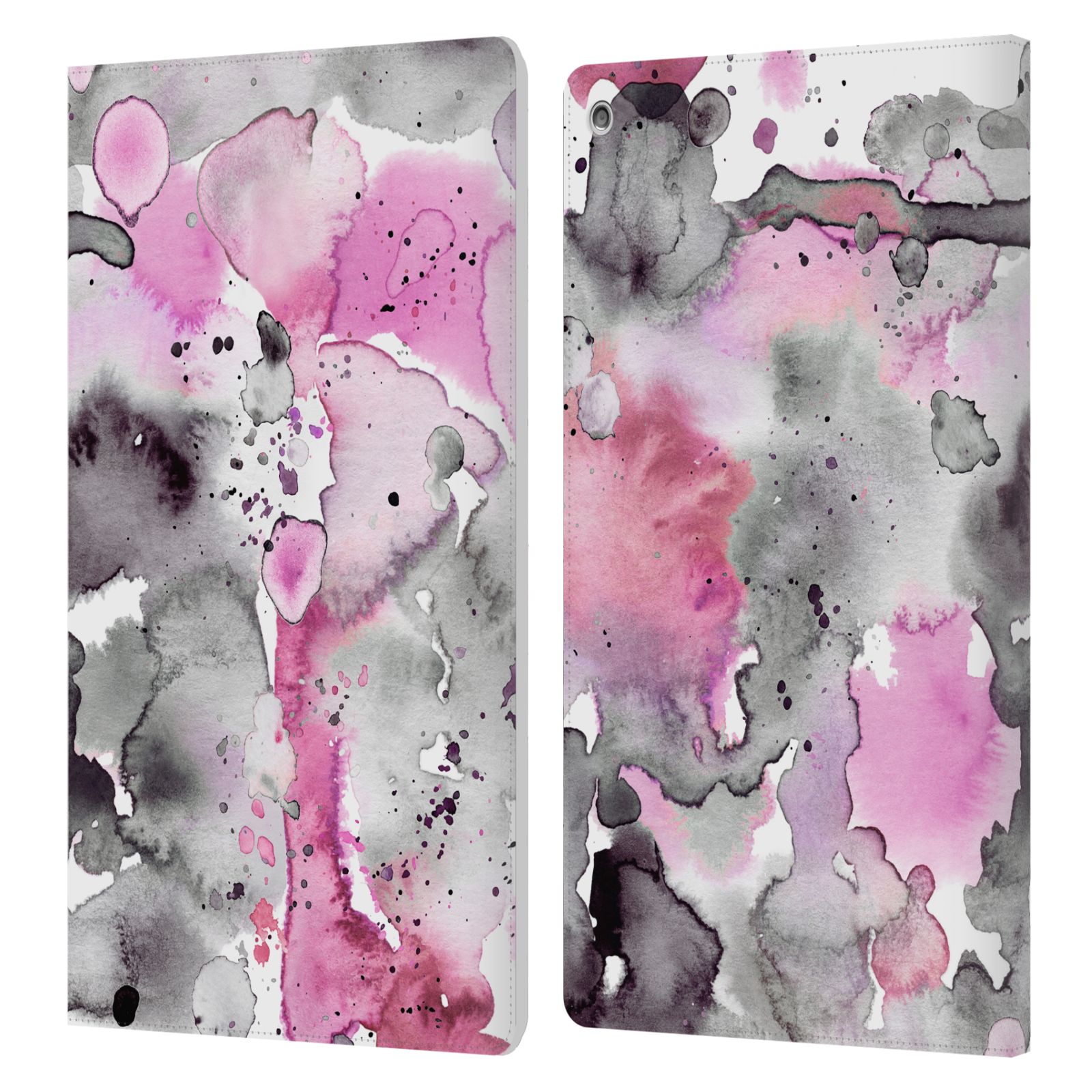 OFFICIAL NINOLA ABSTRACT WATERCOLOUR LEATHER BOOK WALLET CASE FOR AMAZON FIRE - Picture 8 of 16