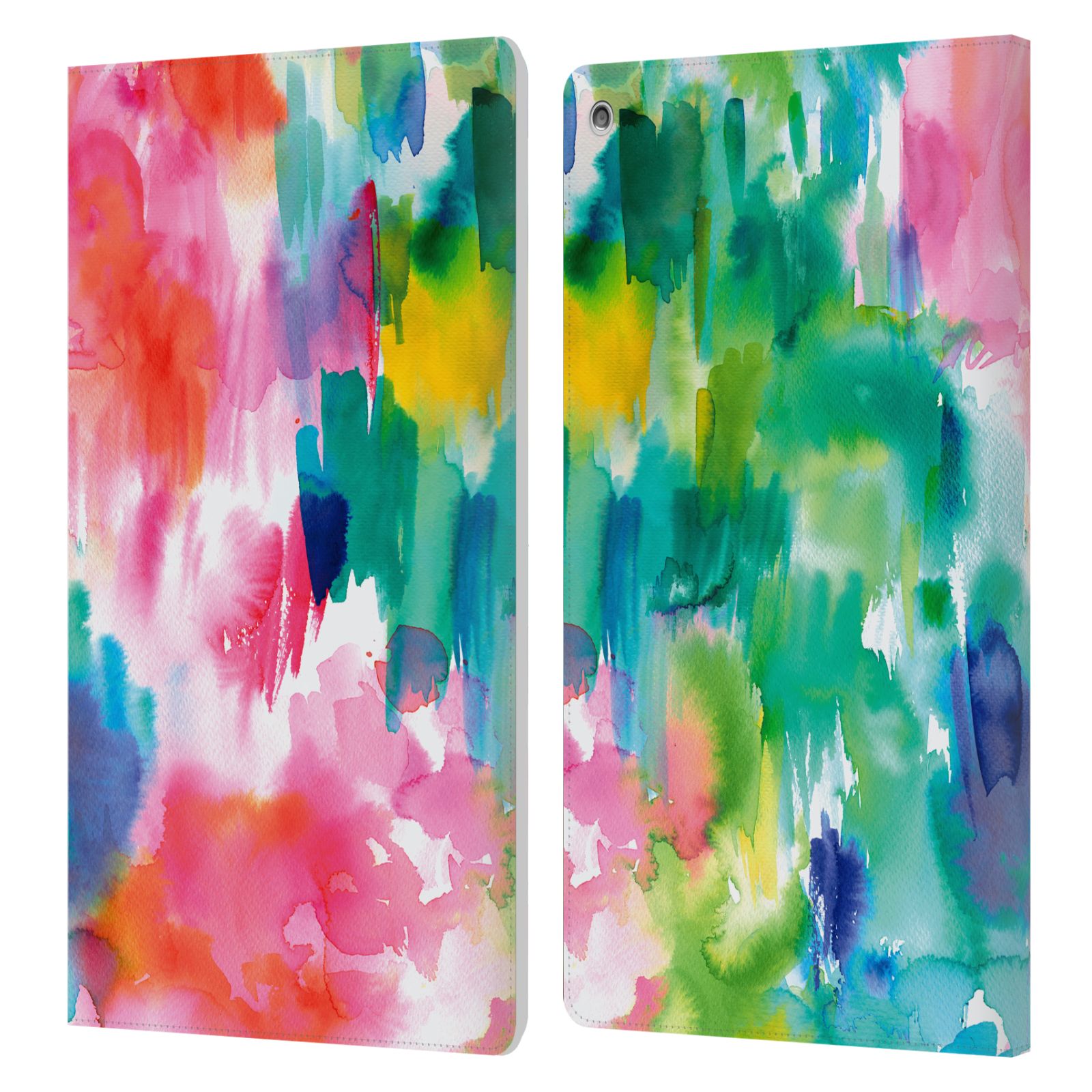 OFFICIAL NINOLA ABSTRACT WATERCOLOUR LEATHER BOOK WALLET CASE FOR AMAZON FIRE - Picture 12 of 16