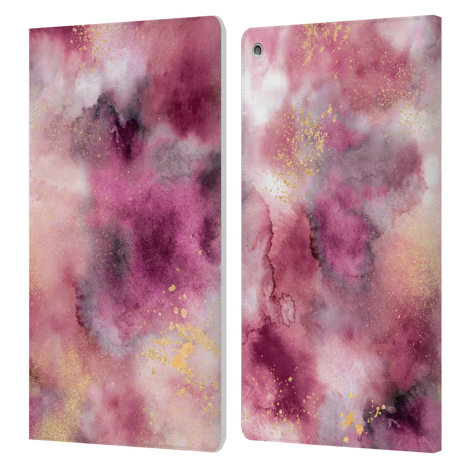 OFFICIAL NINOLA ABSTRACT WATERCOLOUR LEATHER BOOK WALLET CASE FOR AMAZON FIRE - Picture 15 of 16