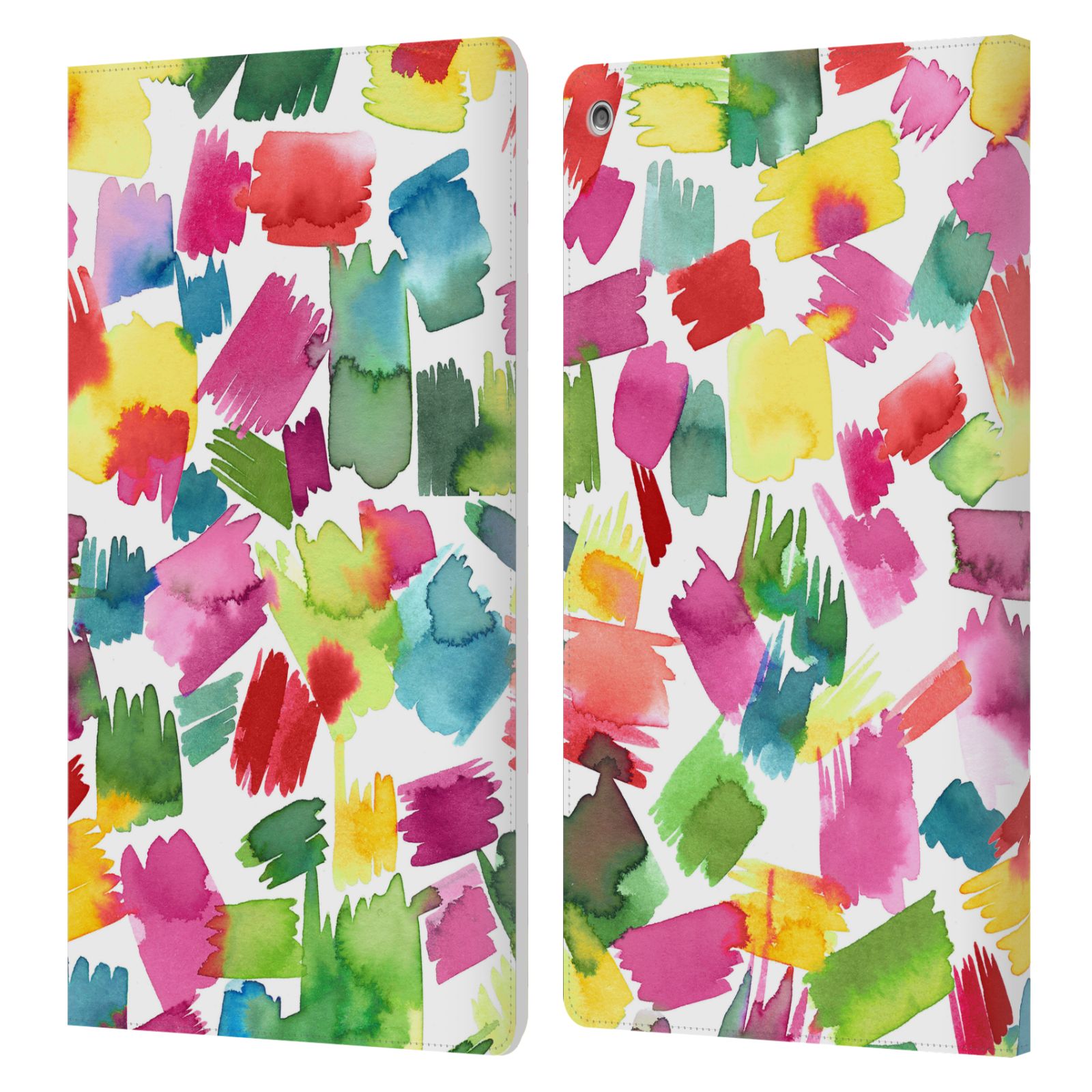 OFFICIAL NINOLA ABSTRACT WATERCOLOUR LEATHER BOOK WALLET CASE FOR AMAZON FIRE - Picture 16 of 16