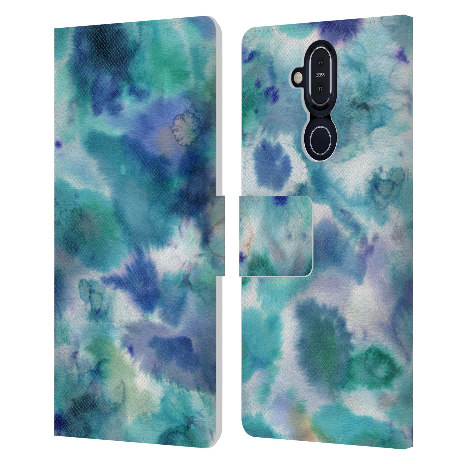 OFFICIAL NINOLA COLORFUL ABSTRACT SHAPES LEATHER BOOK CASE FOR NOKIA PHONES - Picture 10 of 12