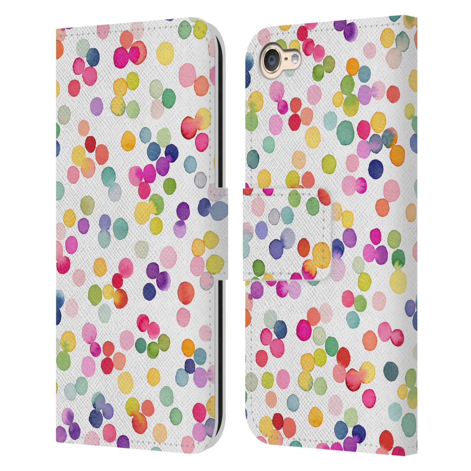 OFFICIAL NINOLA COLORFUL GEOMETRIC LEATHER BOOK CASE FOR APPLE iPOD TOUCH MP3 - Picture 8 of 14
