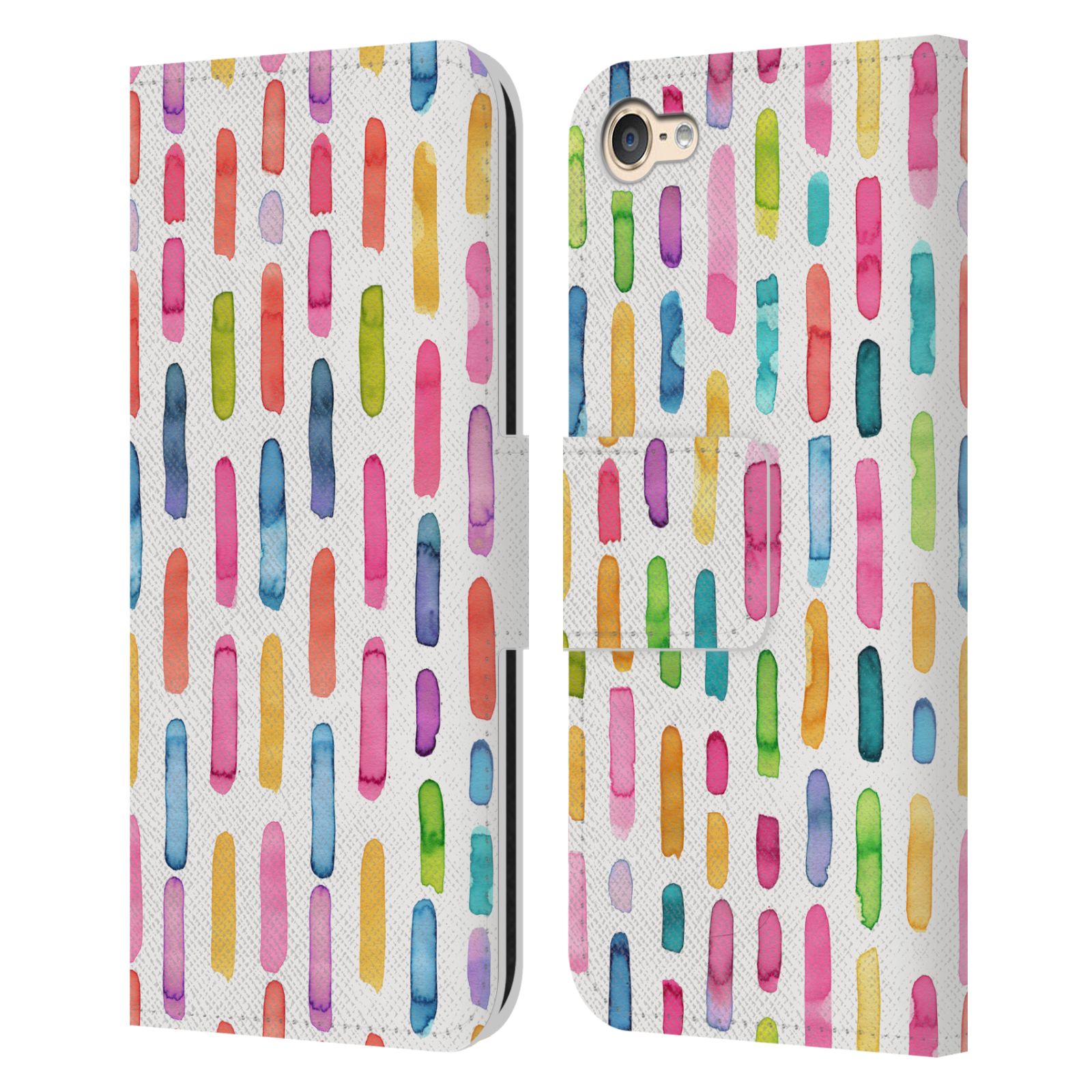 OFFICIAL NINOLA COLORFUL GEOMETRIC LEATHER BOOK CASE FOR APPLE iPOD TOUCH MP3 - Picture 11 of 14