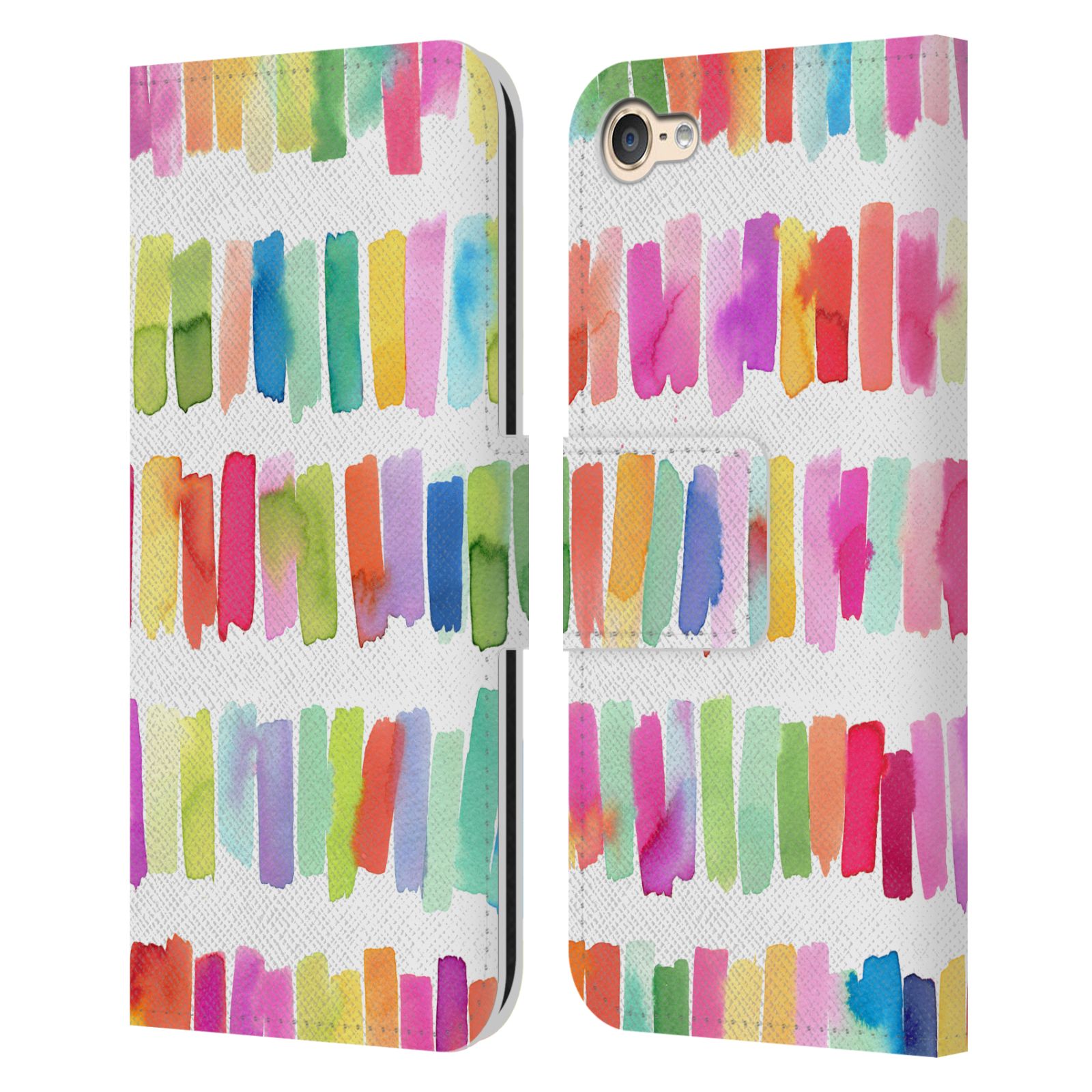 OFFICIAL NINOLA COLORFUL GEOMETRIC LEATHER BOOK CASE FOR APPLE iPOD TOUCH MP3 - Picture 12 of 14