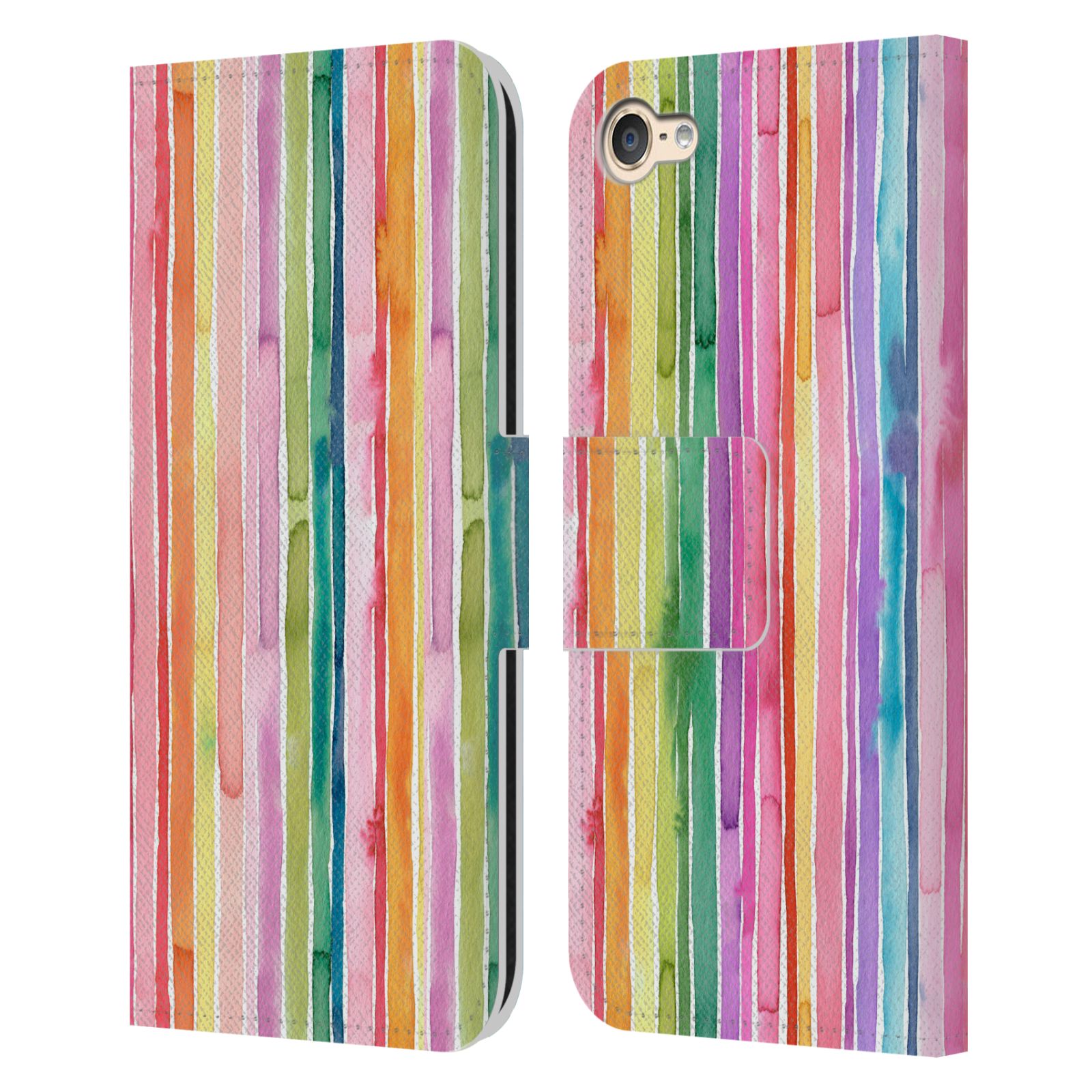 OFFICIAL NINOLA COLORFUL GEOMETRIC LEATHER BOOK CASE FOR APPLE iPOD TOUCH MP3 - Picture 13 of 14