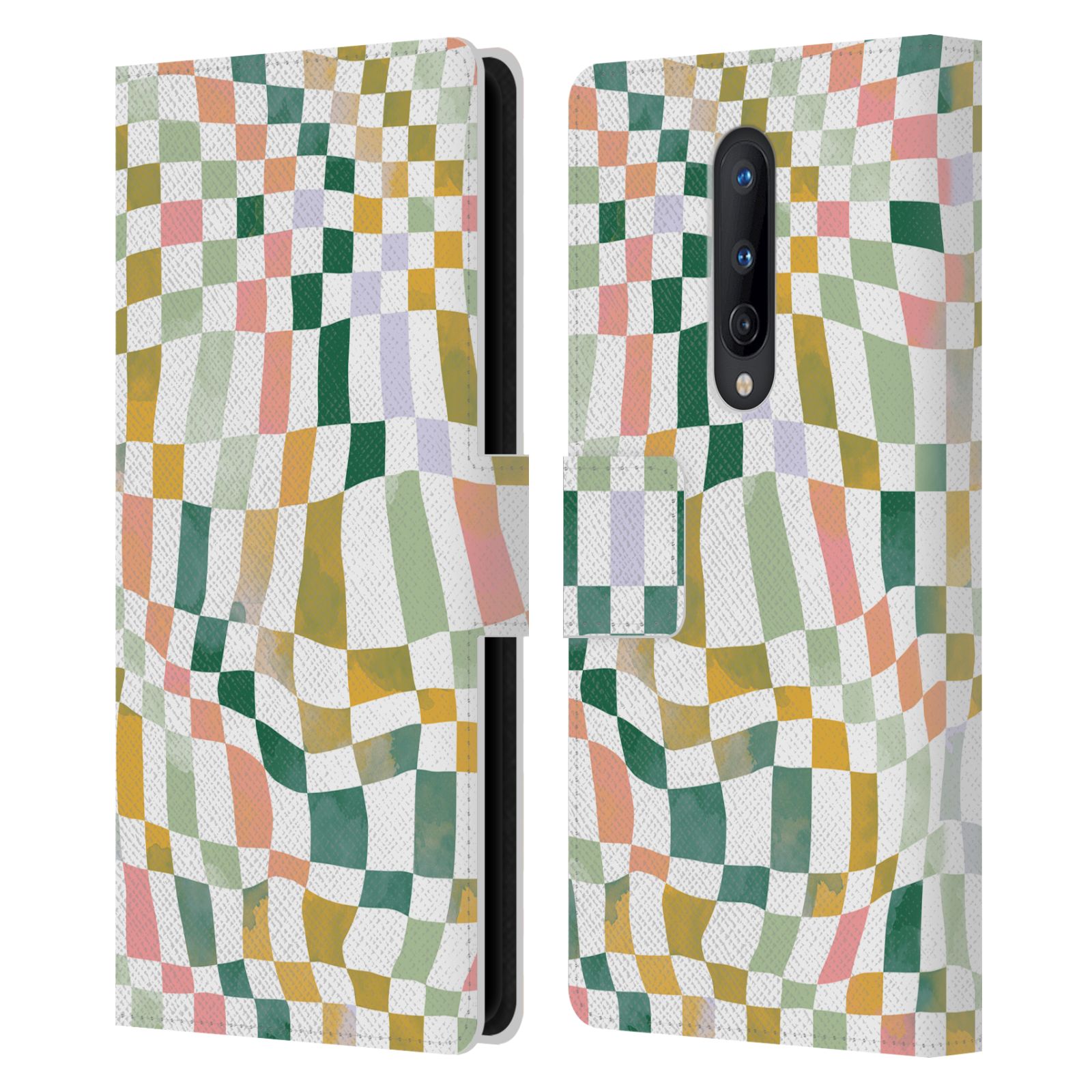 OFFICIAL NINOLA CHECKER PATTERN LEATHER BOOK CASE FOR ONEPLUS PHONES - Picture 7 of 10