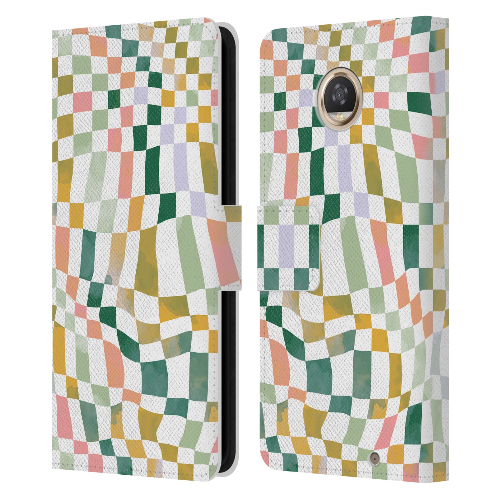 OFFICIAL NINOLA CHECKER PATTERN LEATHER BOOK CASE FOR MOTOROLA PHONES - Picture 7 of 10