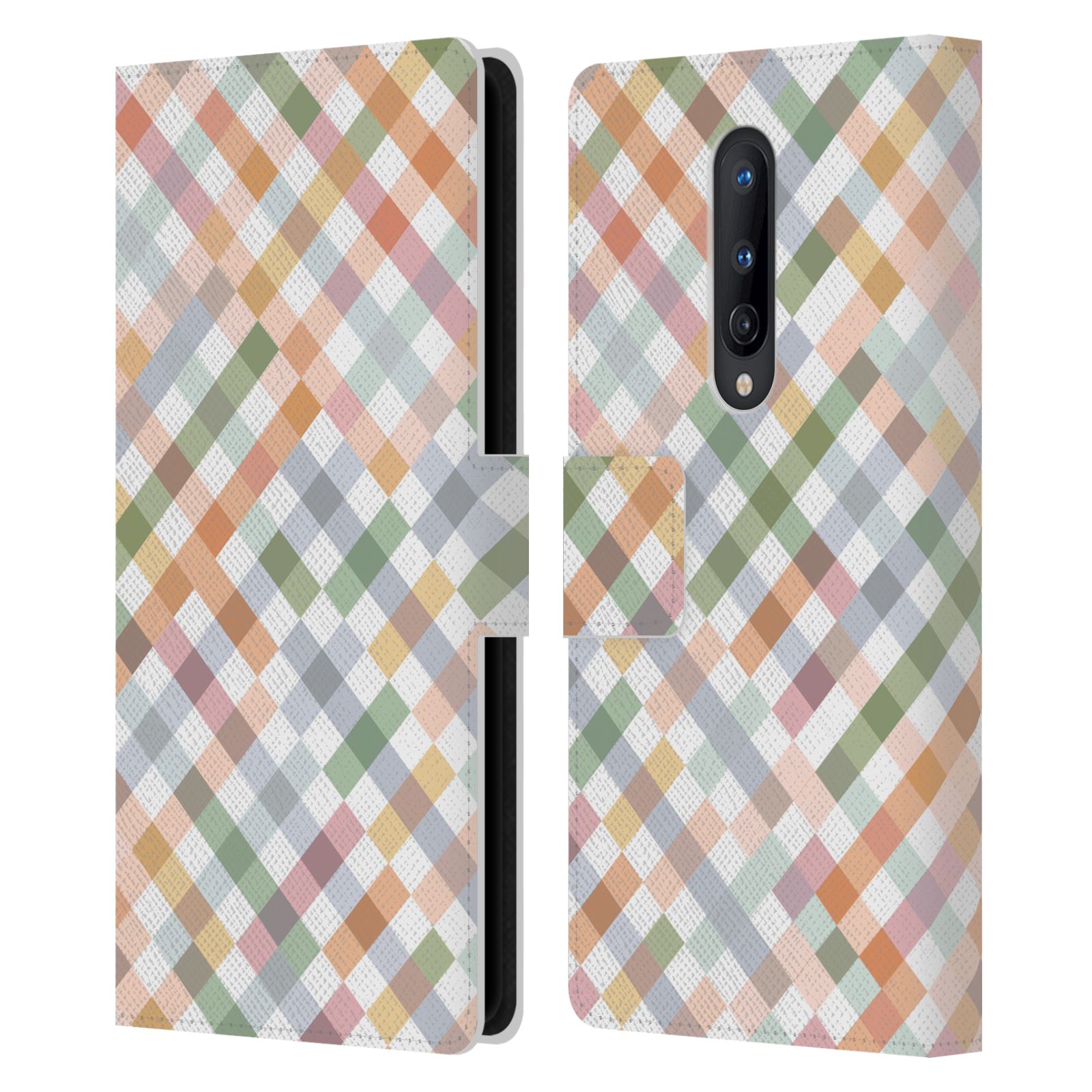 OFFICIAL NINOLA CHECKER PATTERN LEATHER BOOK CASE FOR ONEPLUS PHONES - Picture 9 of 10