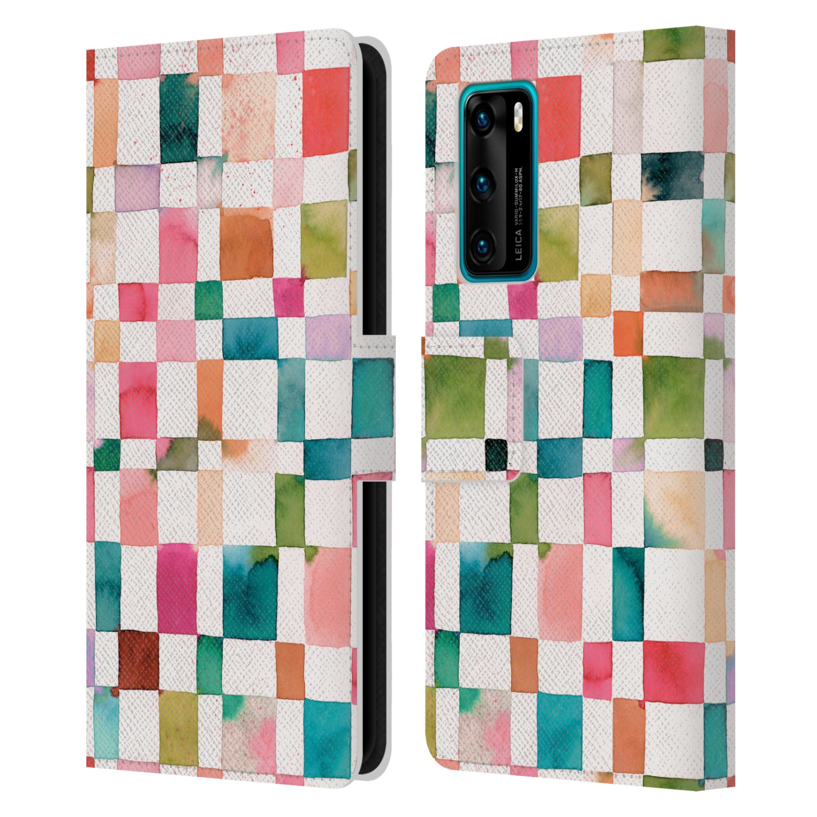 OFFICIAL NINOLA CHECKER PATTERN LEATHER BOOK CASE FOR HUAWEI PHONES 4 - Picture 7 of 7