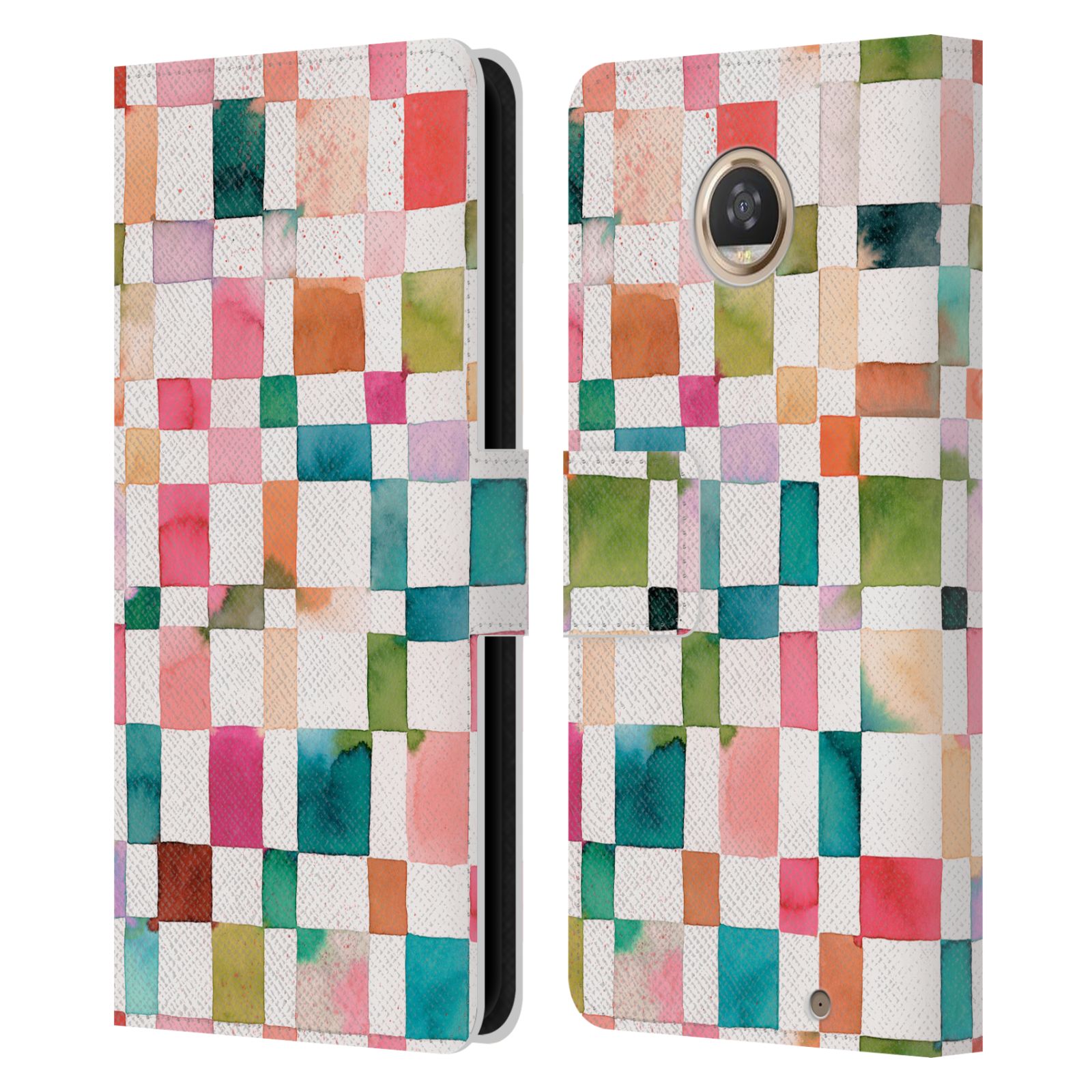 OFFICIAL NINOLA CHECKER PATTERN LEATHER BOOK CASE FOR MOTOROLA PHONES - Picture 10 of 10