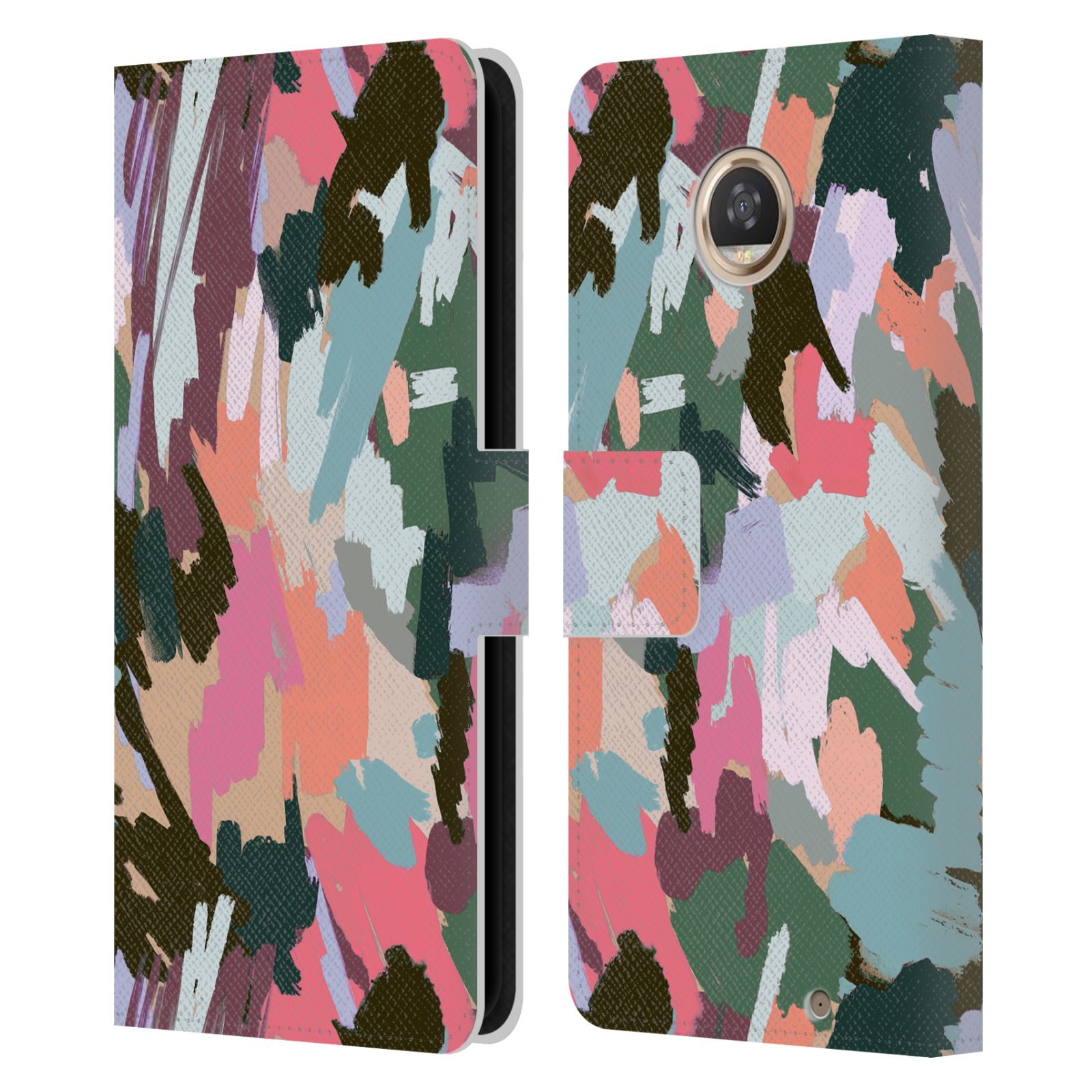 FUNDA BILLETERA OFICIAL NINOLA COLORIDA DE CUERO ABSTRACTO LIBRO PARA TELÉFONOS MOTOROLA - Imagen 7 de 16