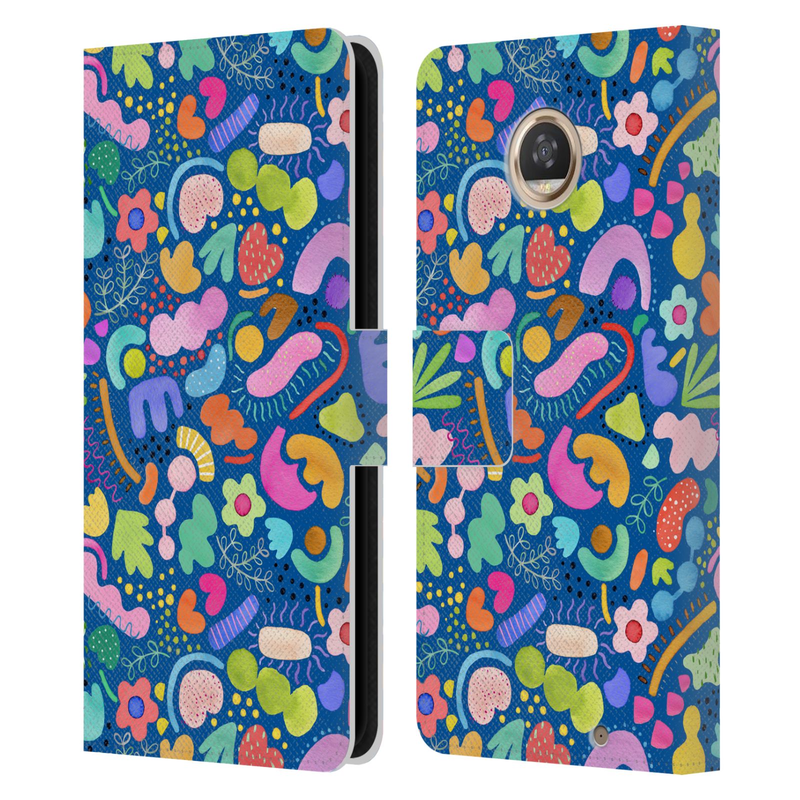 FUNDA BILLETERA OFICIAL NINOLA COLORIDA DE CUERO ABSTRACTO LIBRO PARA TELÉFONOS MOTOROLA - Imagen 11 de 16