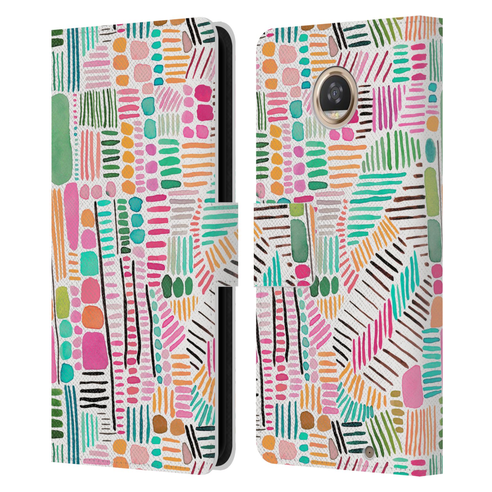 FUNDA BILLETERA OFICIAL NINOLA COLORIDA DE CUERO ABSTRACTO LIBRO PARA TELÉFONOS MOTOROLA - Imagen 12 de 16