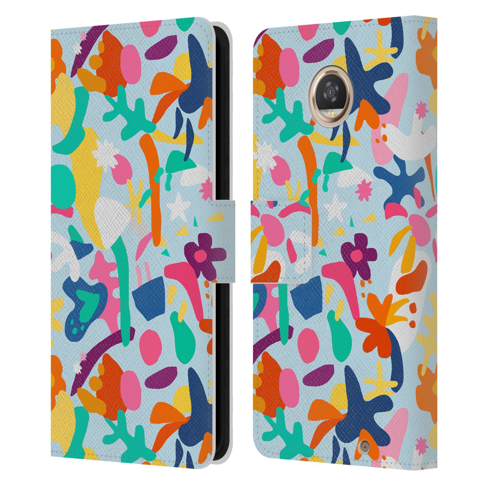 FUNDA BILLETERA OFICIAL NINOLA COLORIDA DE CUERO ABSTRACTO LIBRO PARA TELÉFONOS MOTOROLA - Imagen 13 de 16