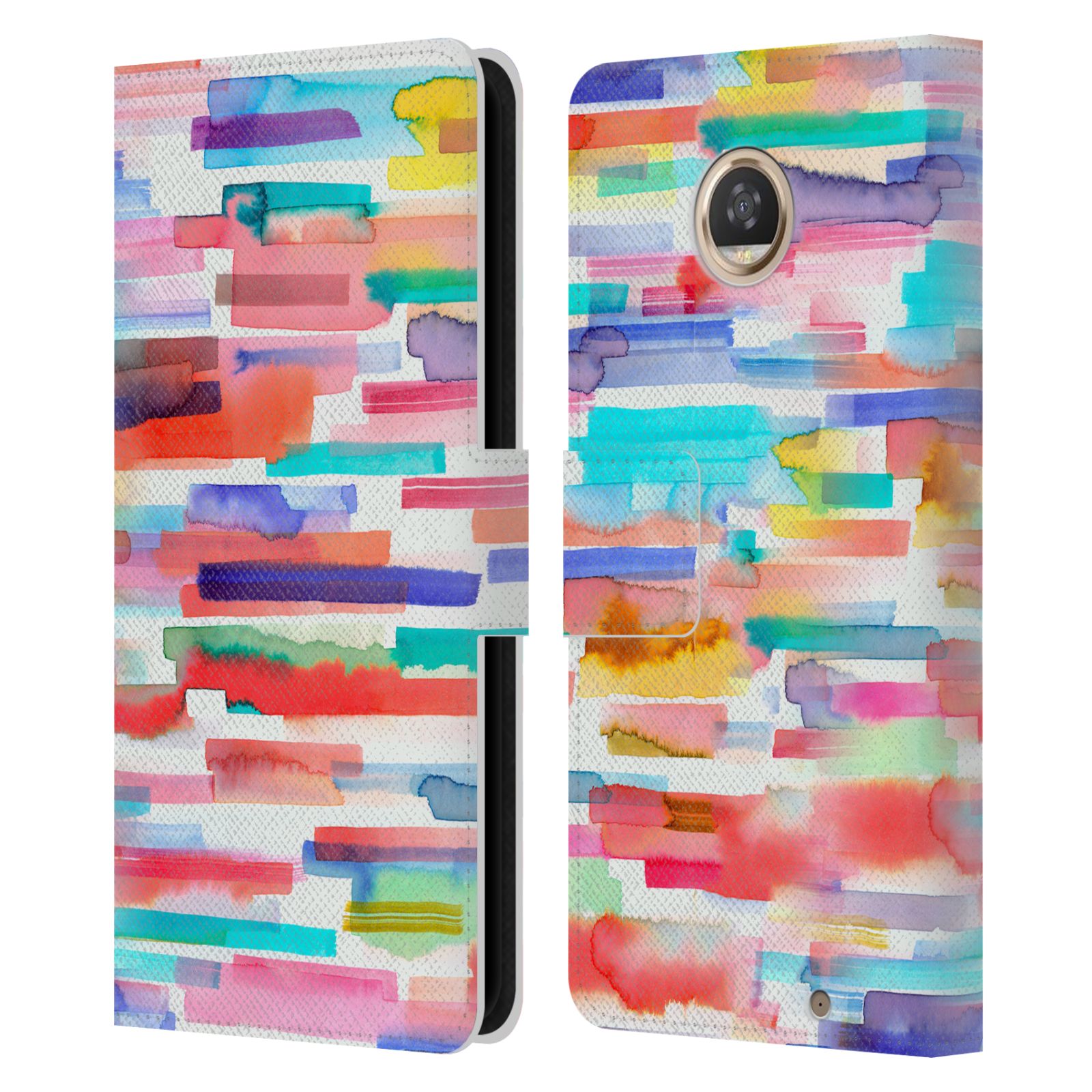 FUNDA BILLETERA OFICIAL NINOLA COLORIDA DE CUERO ABSTRACTO LIBRO PARA TELÉFONOS MOTOROLA - Imagen 15 de 16