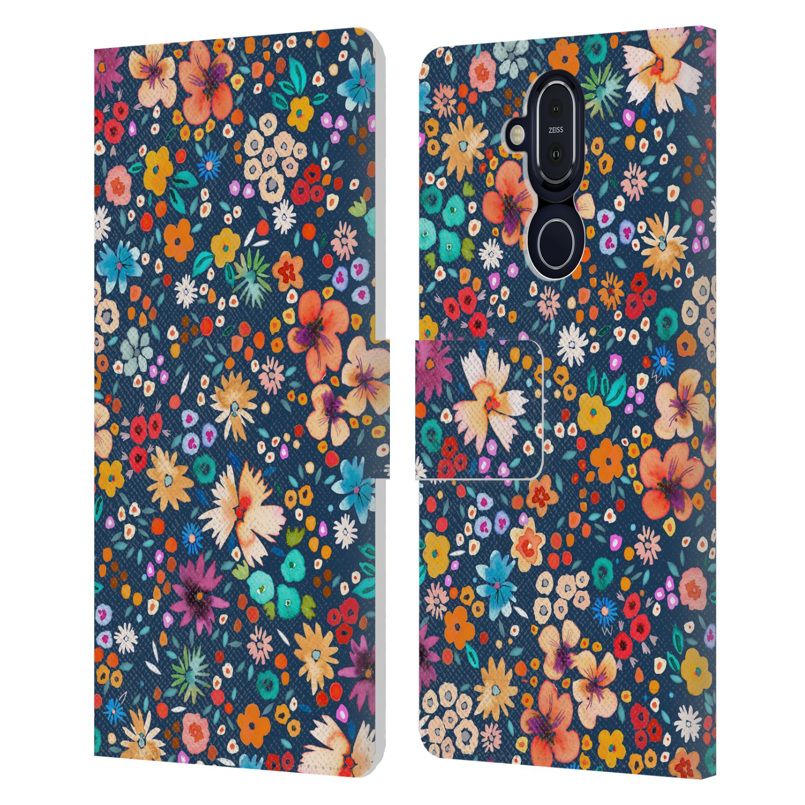 OFFICIAL NINOLA COLOURFUL PRINTS LEATHER BOOK WALLET CASE COVER FOR NOKIA PHONES - Picture 7 of 14