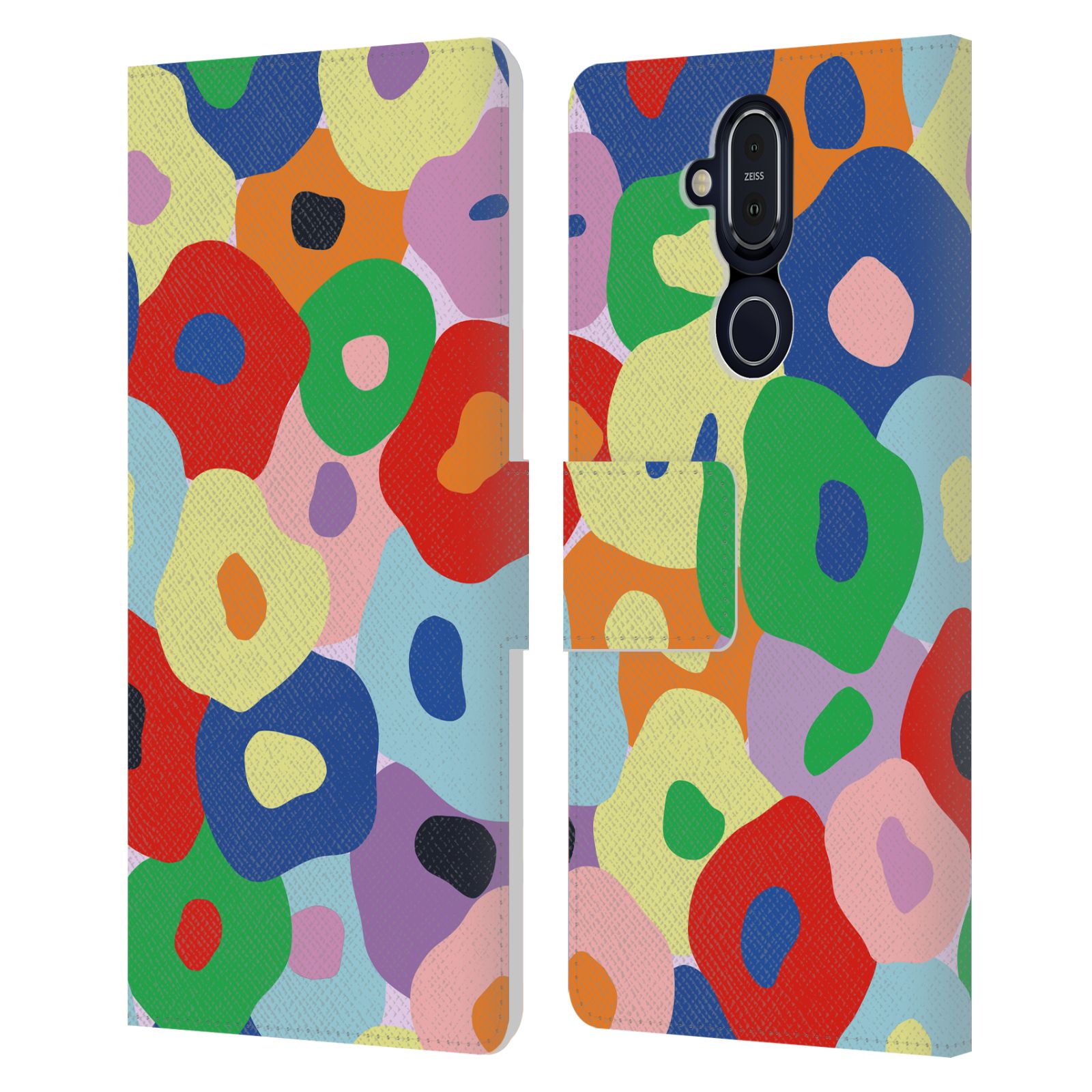 OFFICIAL NINOLA COLOURFUL PRINTS LEATHER BOOK WALLET CASE COVER FOR NOKIA PHONES - Picture 8 of 14