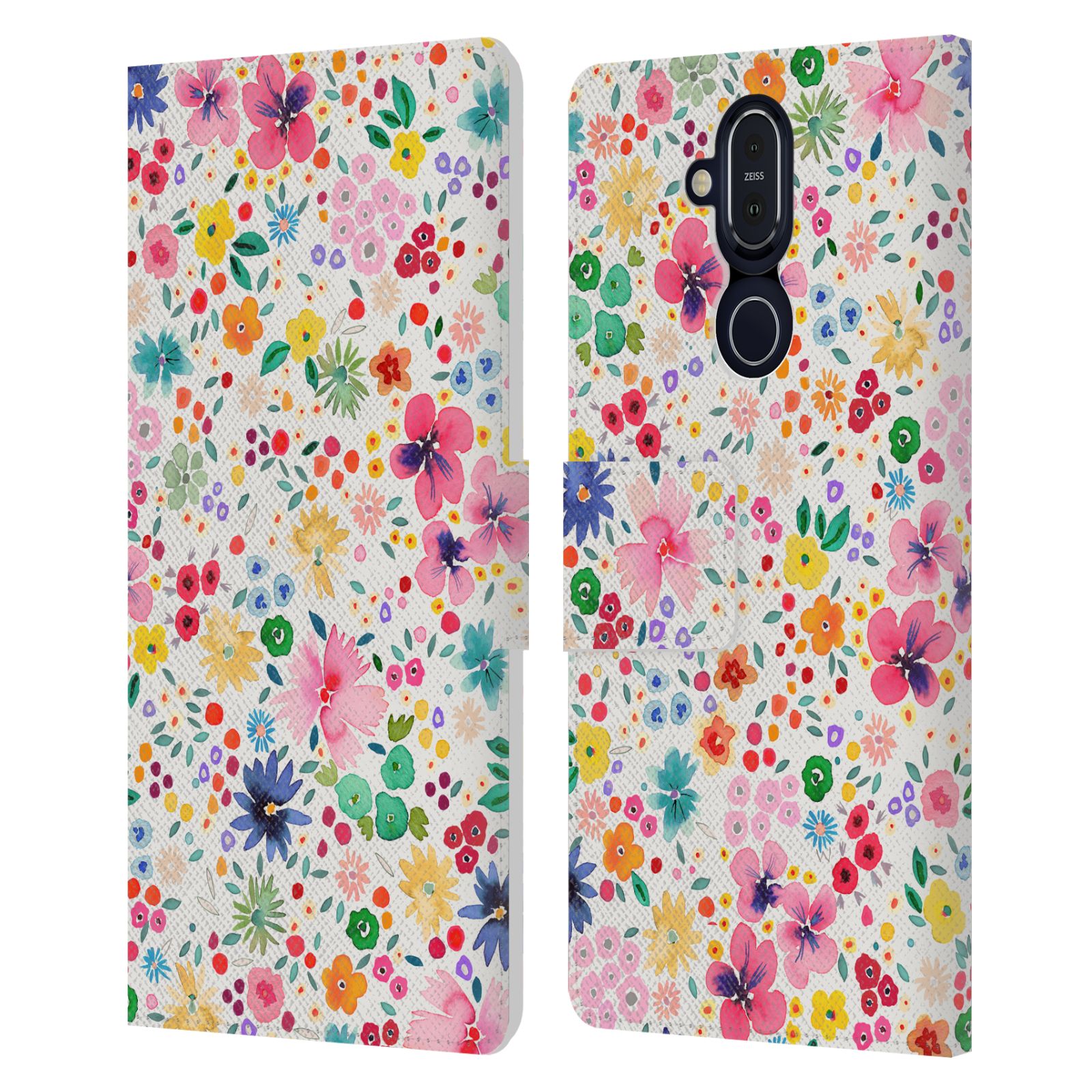 OFFICIAL NINOLA COLOURFUL PRINTS LEATHER BOOK WALLET CASE COVER FOR NOKIA PHONES - Picture 11 of 14