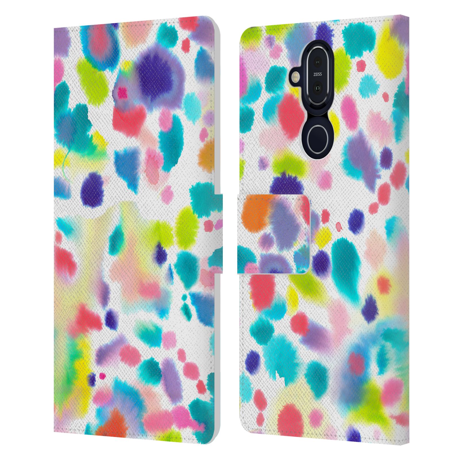 OFFICIAL NINOLA COLOURFUL PRINTS LEATHER BOOK WALLET CASE COVER FOR NOKIA PHONES - Picture 14 of 14