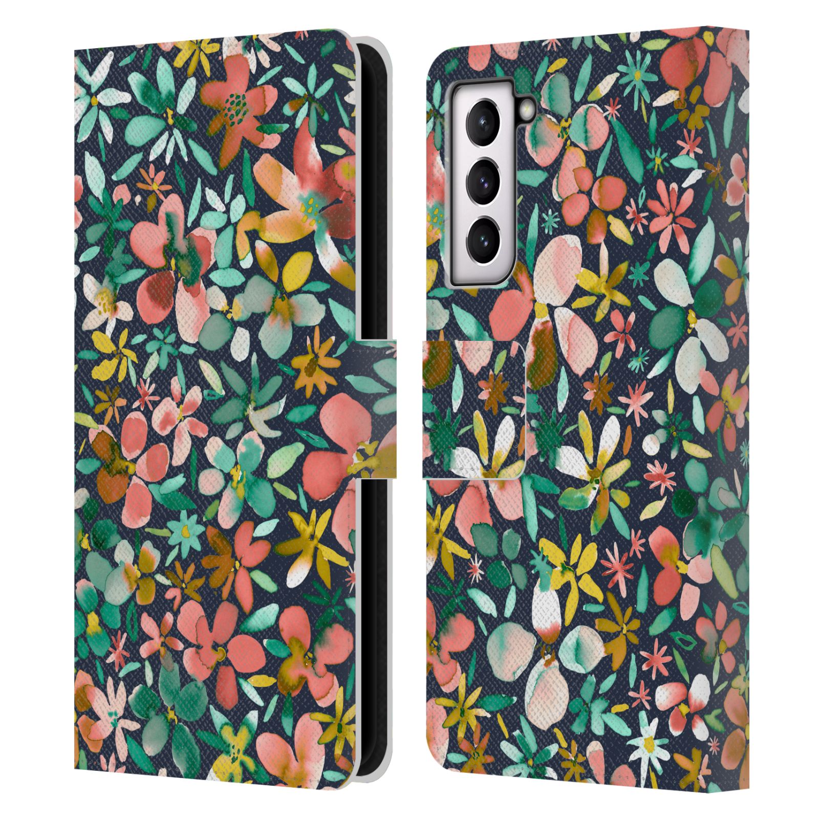 OFFICIAL NINOLA FLORAL LEATHER BOOK WALLET CASE FOR SAMSUNG PHONES 4 - Picture 9 of 21
