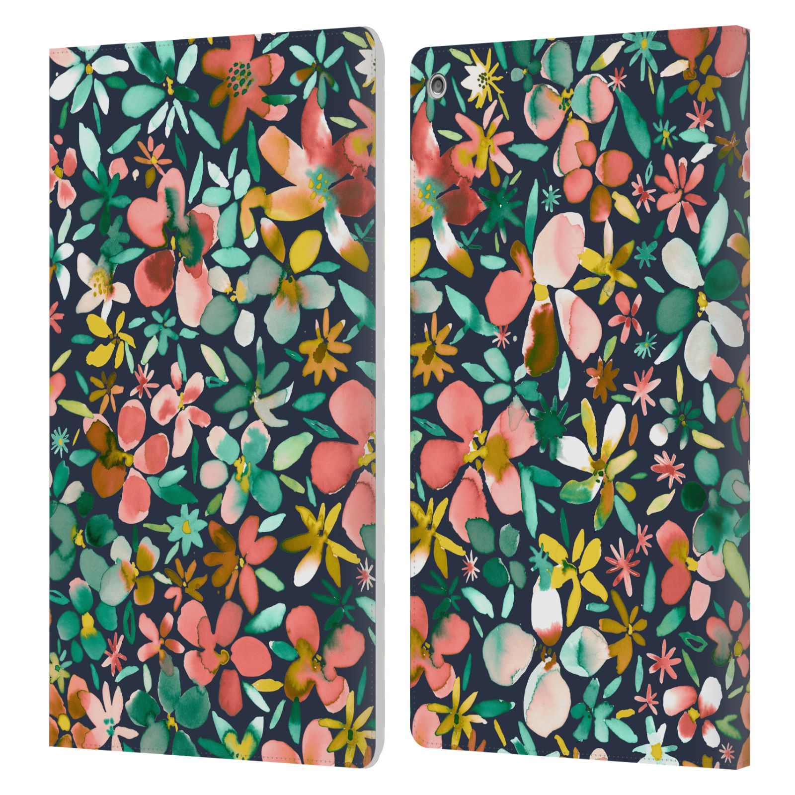 OFFICIAL NINOLA FLORAL LEATHER BOOK WALLET CASE COVER FOR AMAZON FIRE - Picture 9 of 21