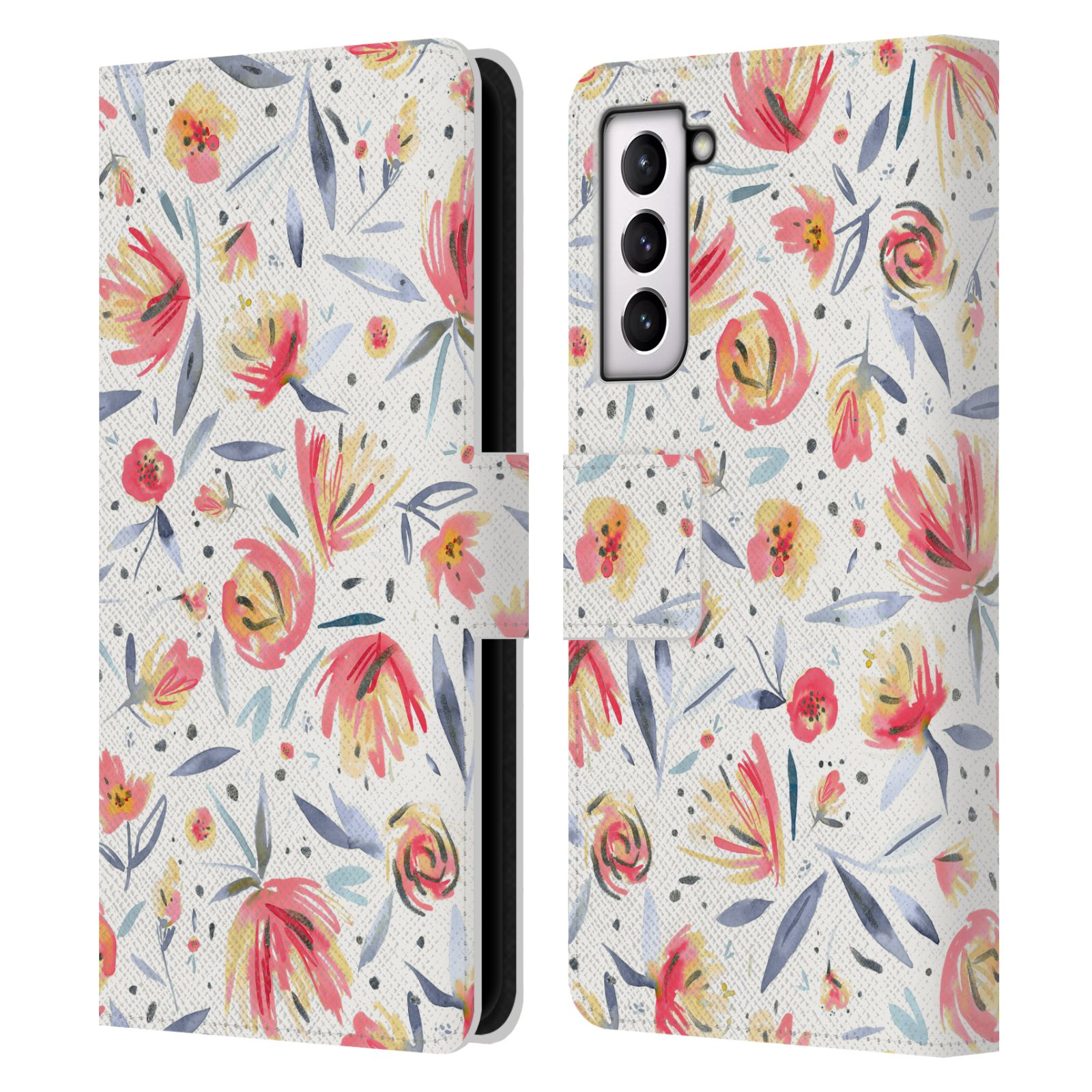 OFFICIAL NINOLA FLORAL LEATHER BOOK WALLET CASE FOR SAMSUNG PHONES 4 - Picture 13 of 21