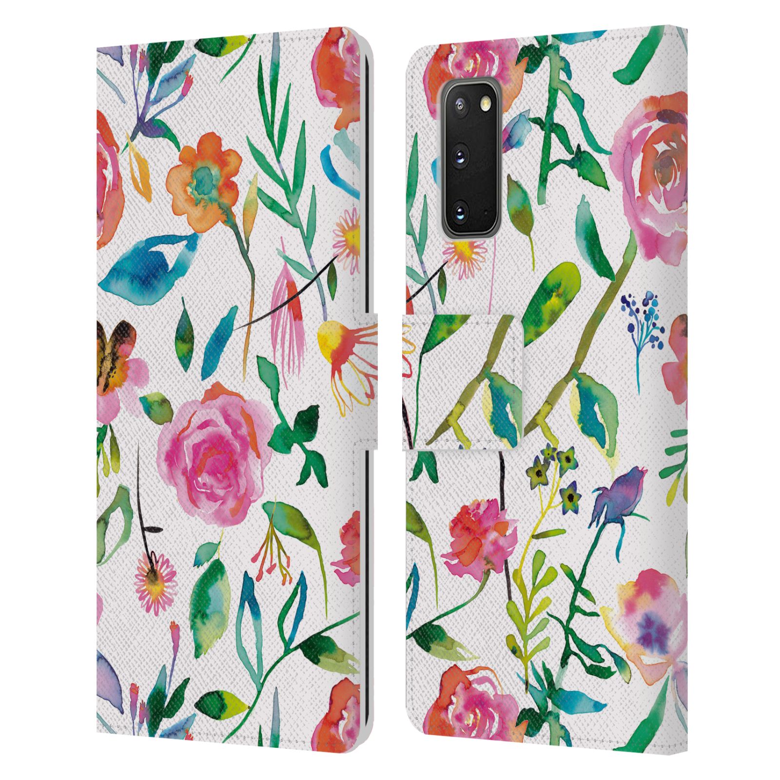 OFFICIAL NINOLA FLOWER PATTERNS LEATHER BOOK WALLET CASE FOR SAMSUNG PHONES 1 - Picture 7 of 13