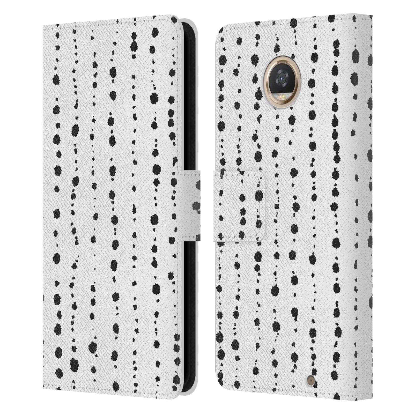 OFFICIAL NINOLA FREEFORM PATTERNS LEATHER BOOK WALLET CASE FOR MOTOROLA PHONES