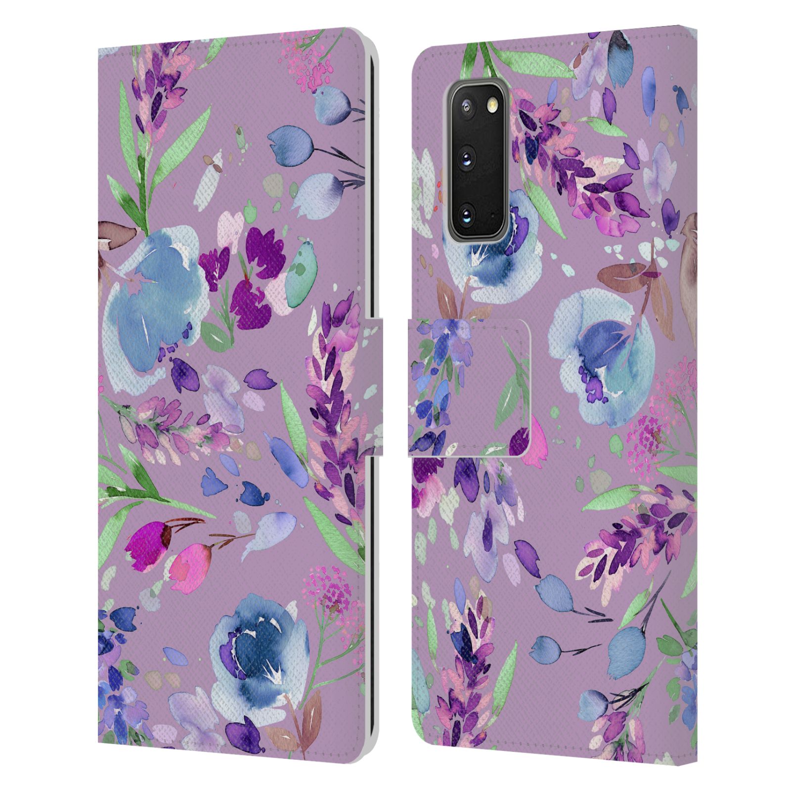 OFFICIAL NINOLA LILAC FLORAL LEATHER BOOK WALLET CASE COVER FOR SAMSUNG PHONES 1 - Picture 10 of 14