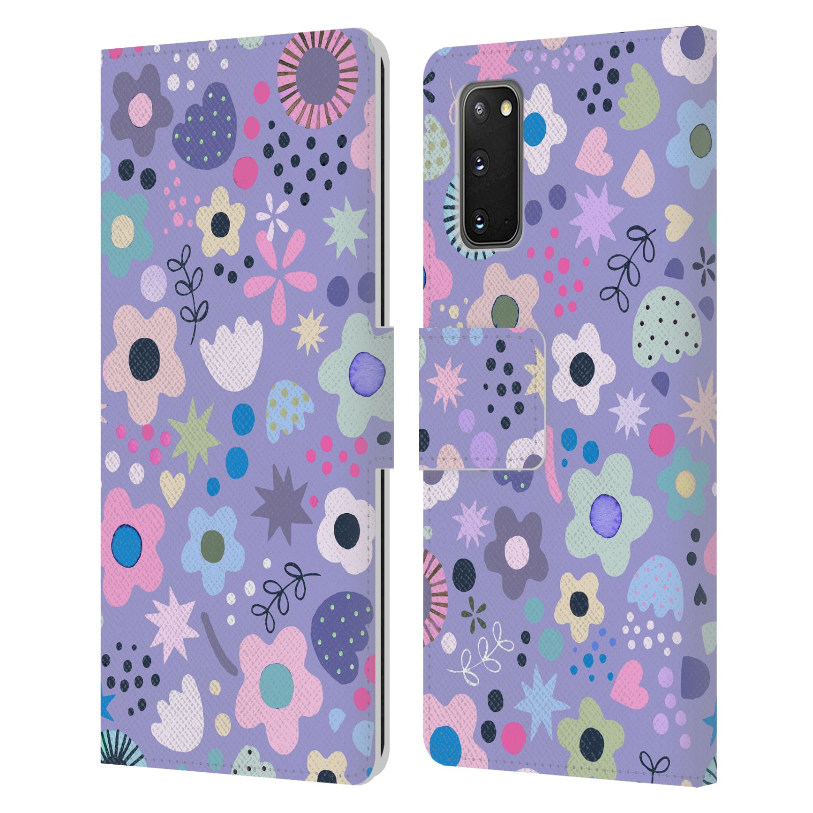 OFFICIAL NINOLA LILAC FLORAL LEATHER BOOK WALLET CASE COVER FOR SAMSUNG PHONES 1 - Picture 11 of 14