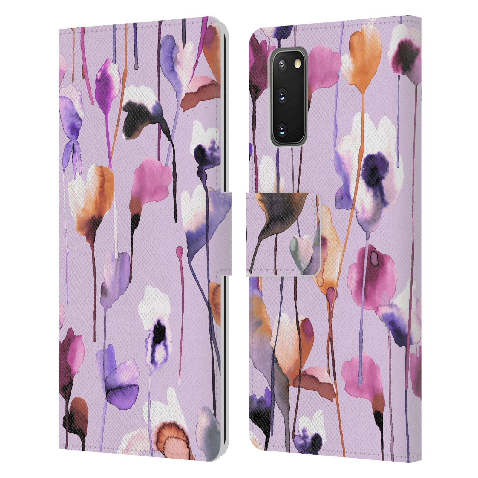 OFFICIAL NINOLA LILAC FLORAL LEATHER BOOK WALLET CASE COVER FOR SAMSUNG PHONES 1 - Picture 13 of 14