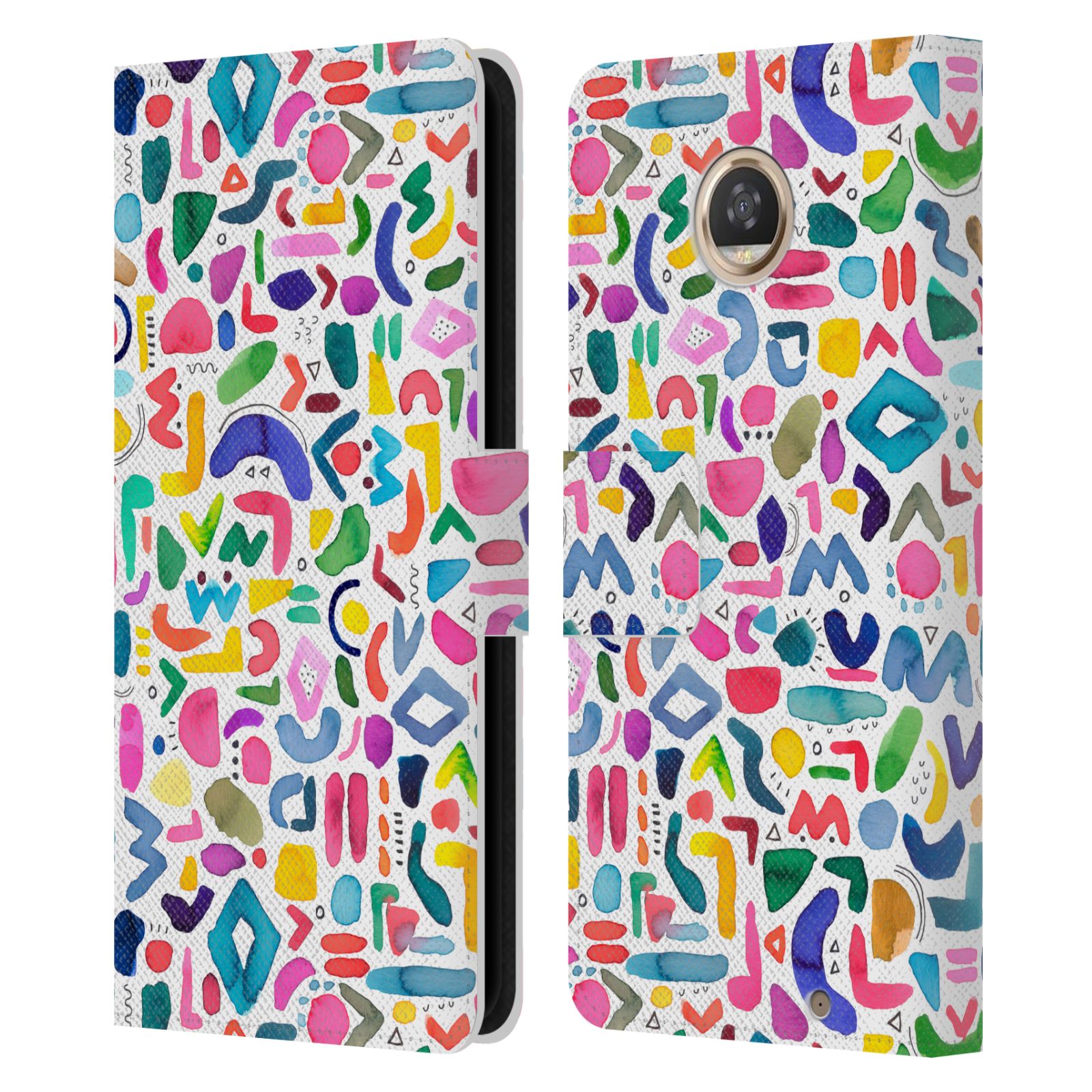 OFFICIAL NINOLA MIX PATTERNS LEATHER BOOK WALLET CASE COVER FOR MOTOROLA PHONES - Picture 14 of 17