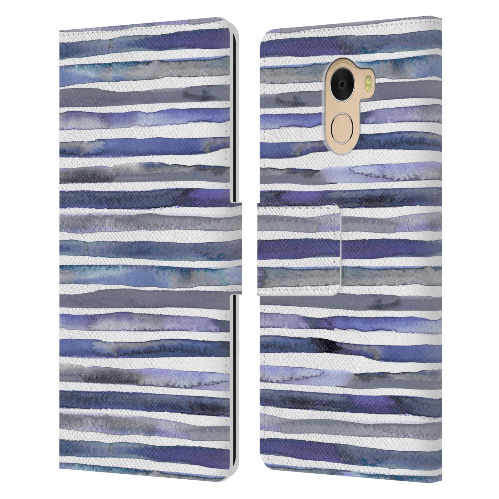 OFFICIAL NINOLA STRIPES LEATHER BOOK WALLET CASE COVER FOR WILEYFOX & ESSENTIAL - Picture 11 of 12