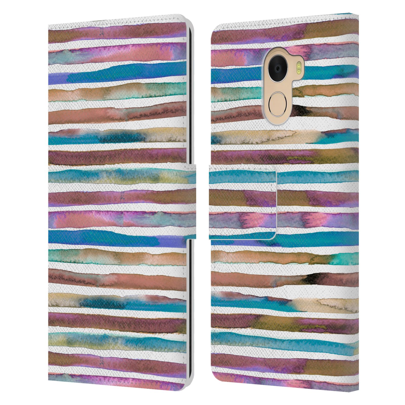 OFFICIAL NINOLA STRIPES LEATHER BOOK WALLET CASE COVER FOR WILEYFOX & ESSENTIAL - Picture 12 of 12