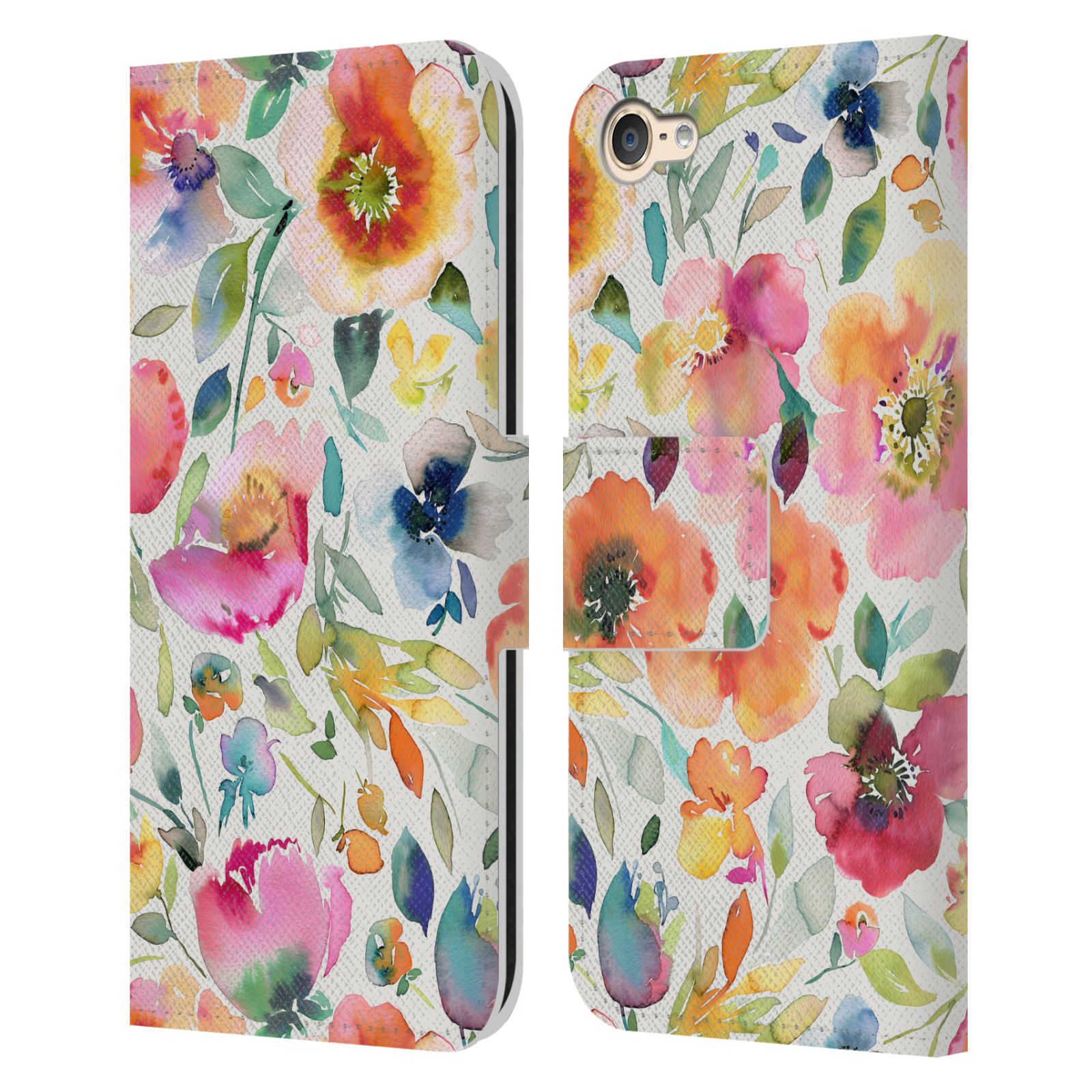 OFFICIAL NINOLA SUMMER GARDEN FLOWERS LEATHER BOOK CASE FOR APPLE iPOD TOUCH MP3 - Picture 10 of 14