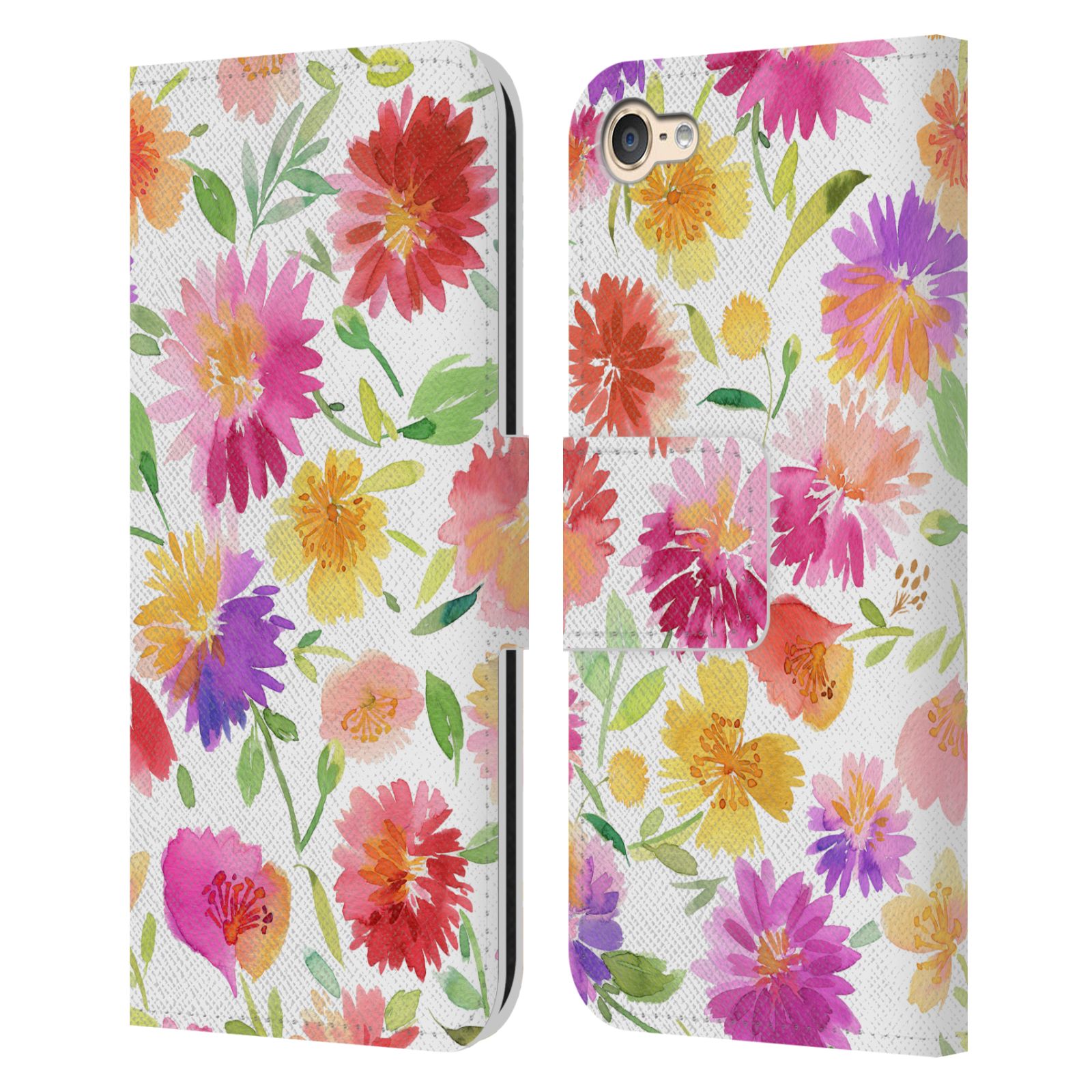 OFFICIAL NINOLA SUMMER GARDEN FLOWERS LEATHER BOOK CASE FOR APPLE iPOD TOUCH MP3 - Picture 11 of 14